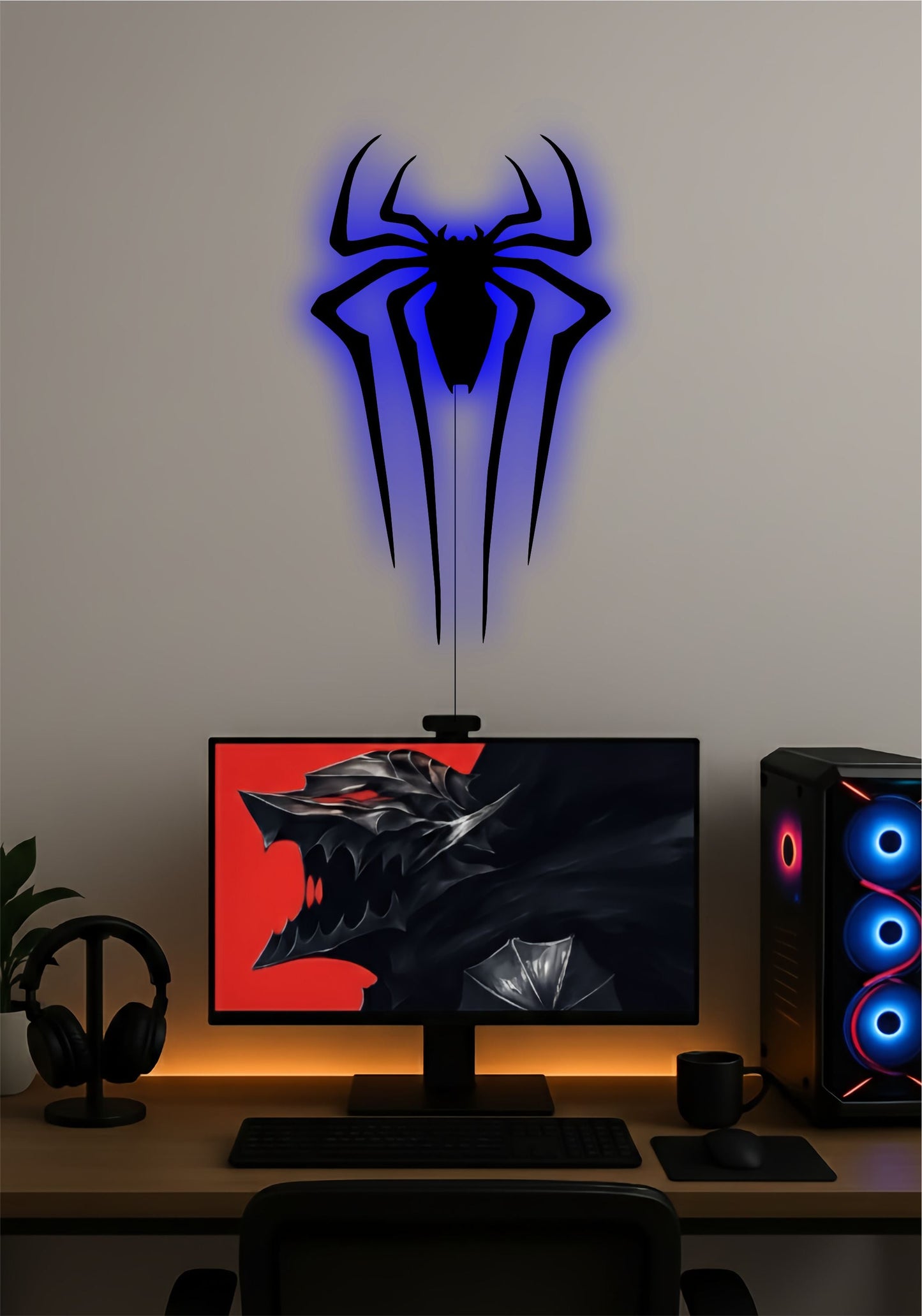 The Amazing Spider-Man LED Wall Art – Marvel Spider LED Light for Room Decor PITSSTOP