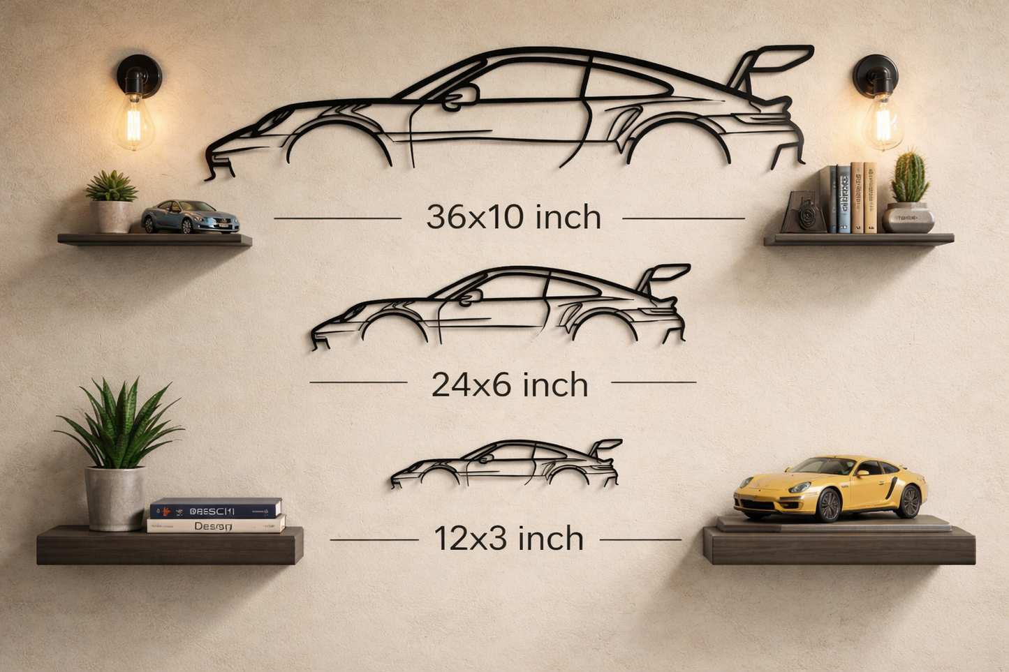 Porsche 2023 718 GT4 RS Silhouette Wall Art PITSSTOP