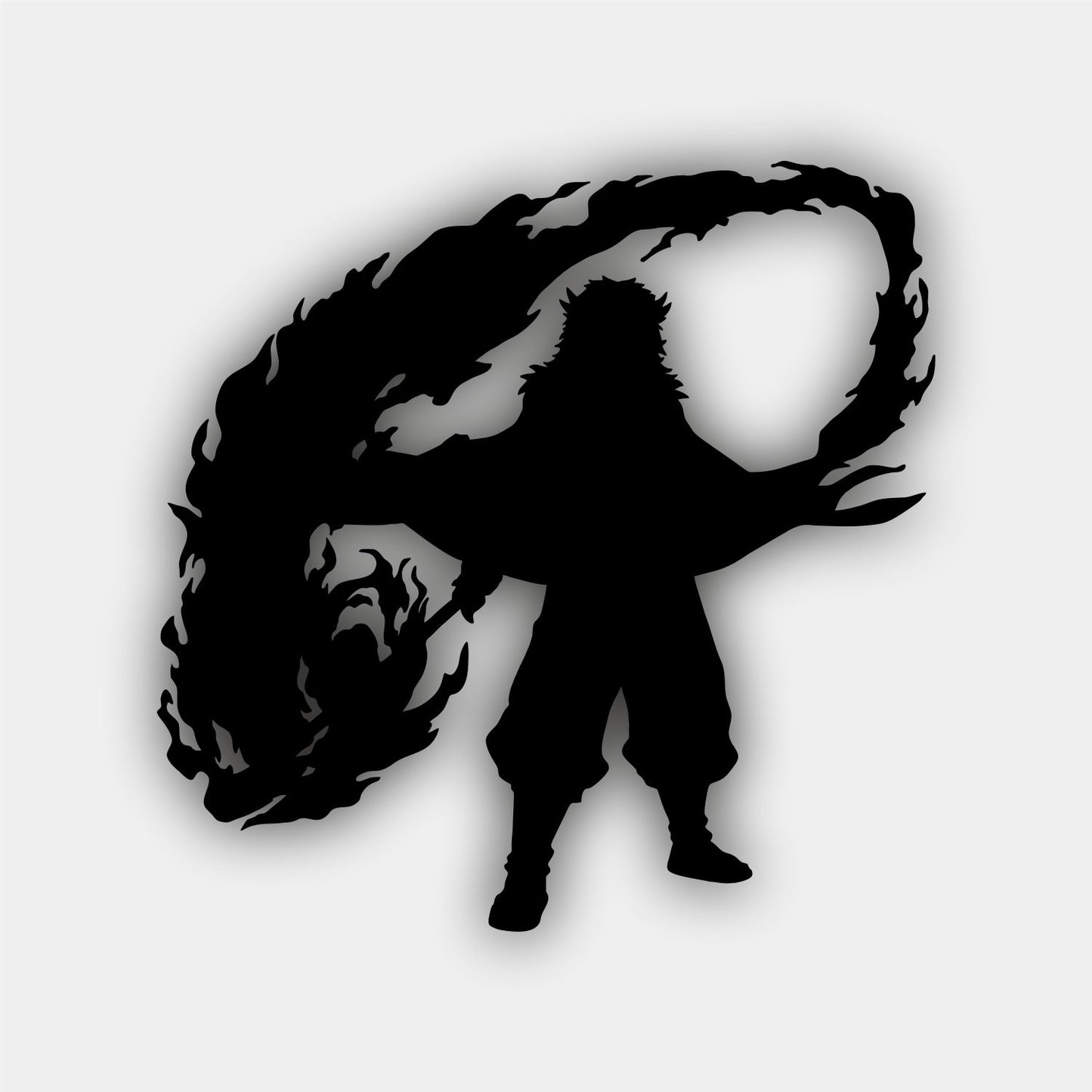 Rengoku LED Wall Art – Demon Slayer Flame Hashira Anime Light Sign