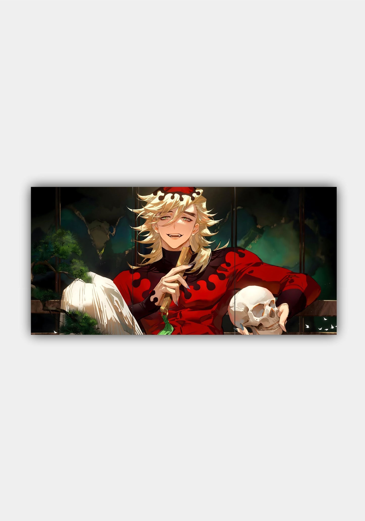 Doma Demon Slayer Split Design Poster – Premium Anime Wall Art PITSSTOP