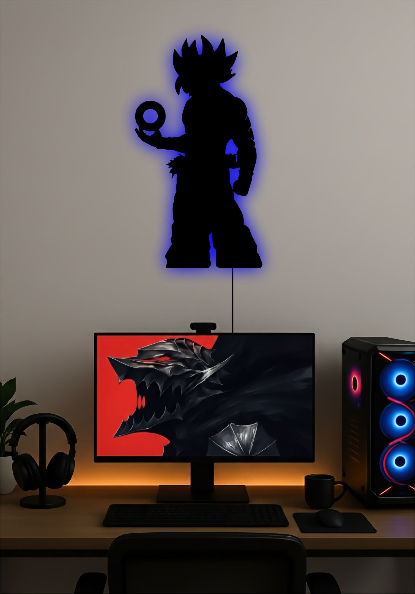 Goku LED Wall Art – Dragon Ball Z Anime Light Sign Pitsstop