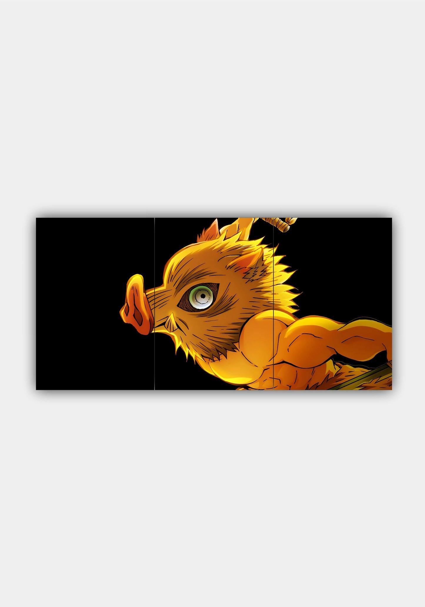 Inosuke Hashibira Demon Slayer Split Design Poster – Premium Anime Wall Art PITSSTOP
