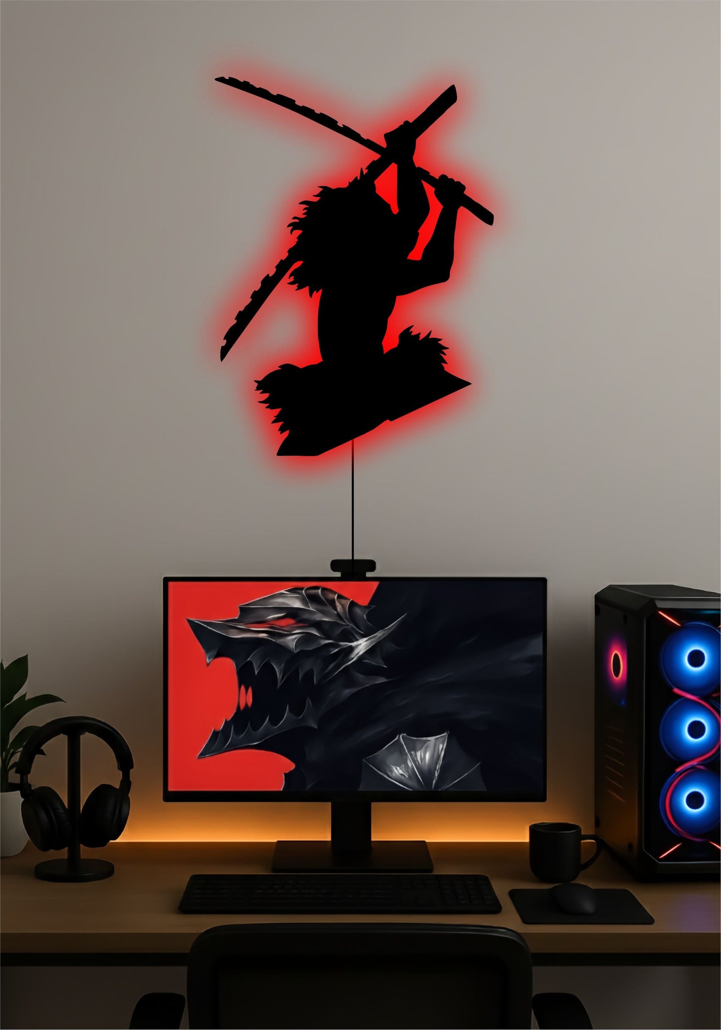 Inosuke LED Wall Art – Demon Slayer Anime Light Sign Pitsstop