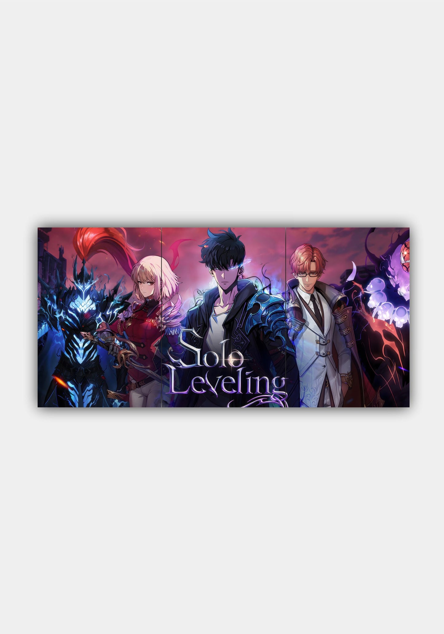 Solo Leveling Split Design Anime Poster – Stylish Wall Art Decor PITSSTOP