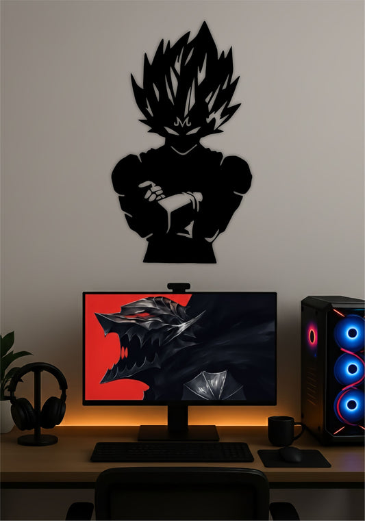 Vegeta LED Wall Art – Dragon Ball Z Anime Light Sign Pitsstop