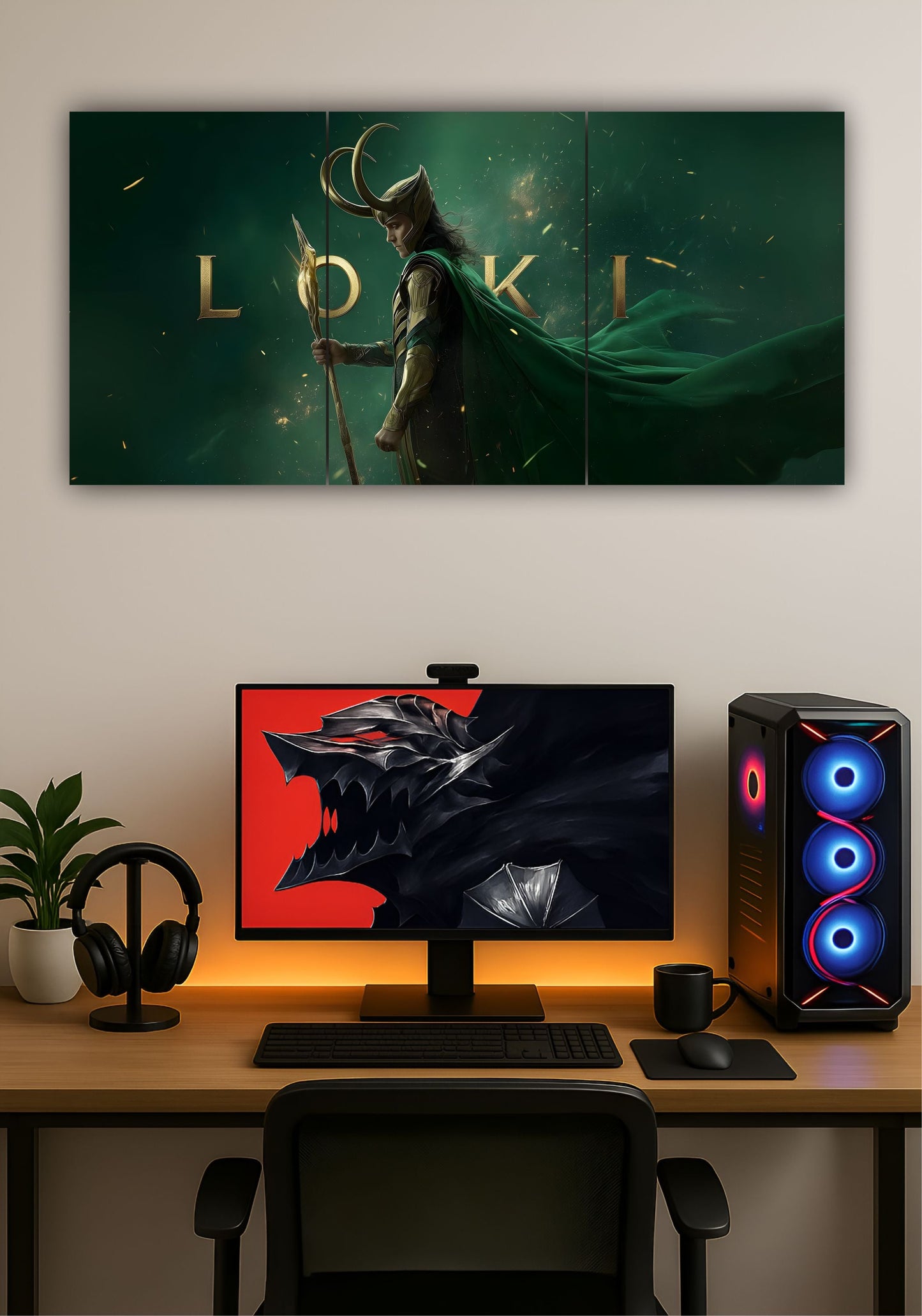 Loki Split Design Poster β Marvel Supervillain Wall Art for Home & Office PITSSTOP