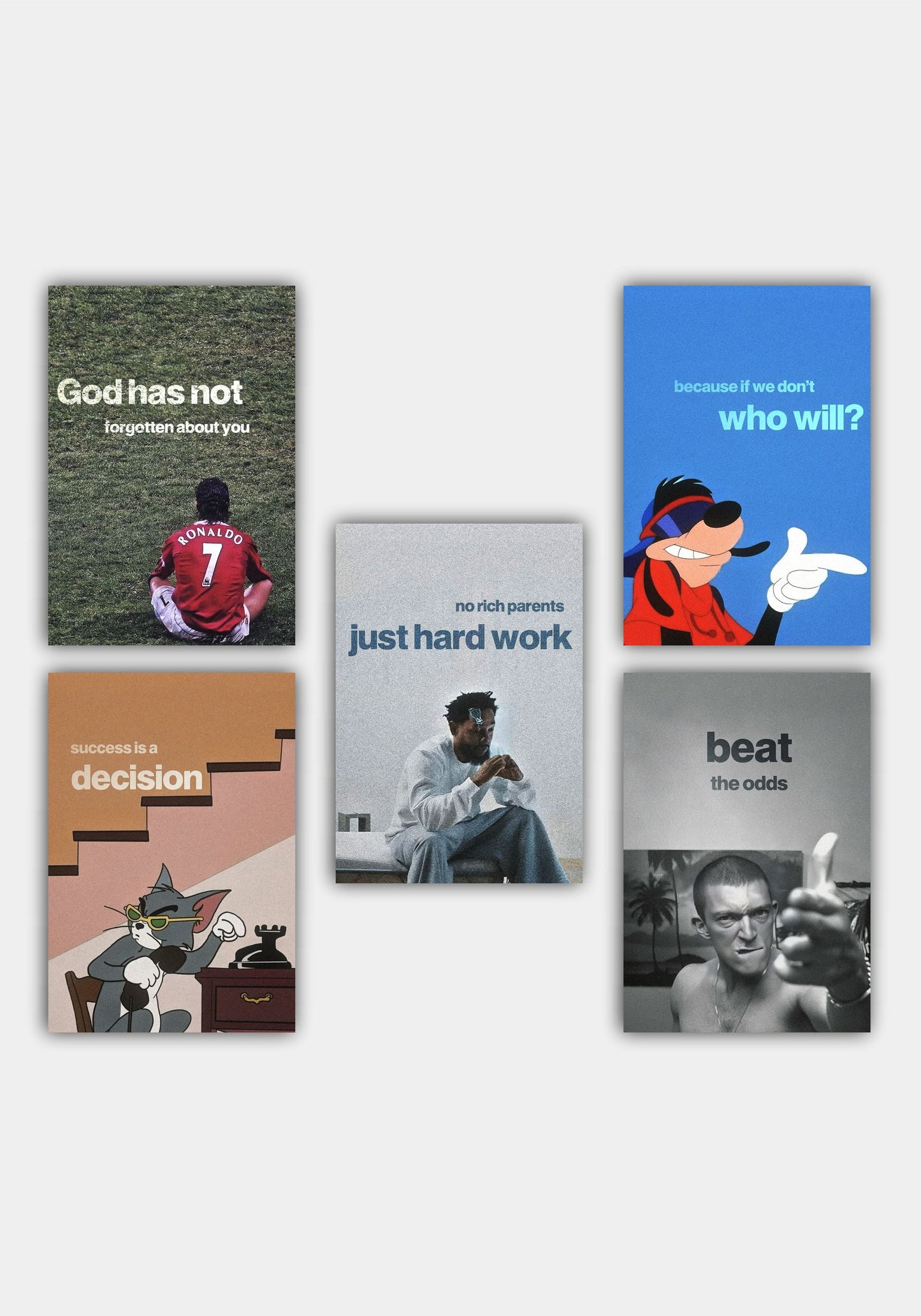 Motivation Wall Posters - Set of 5 Poster PITSSTOP