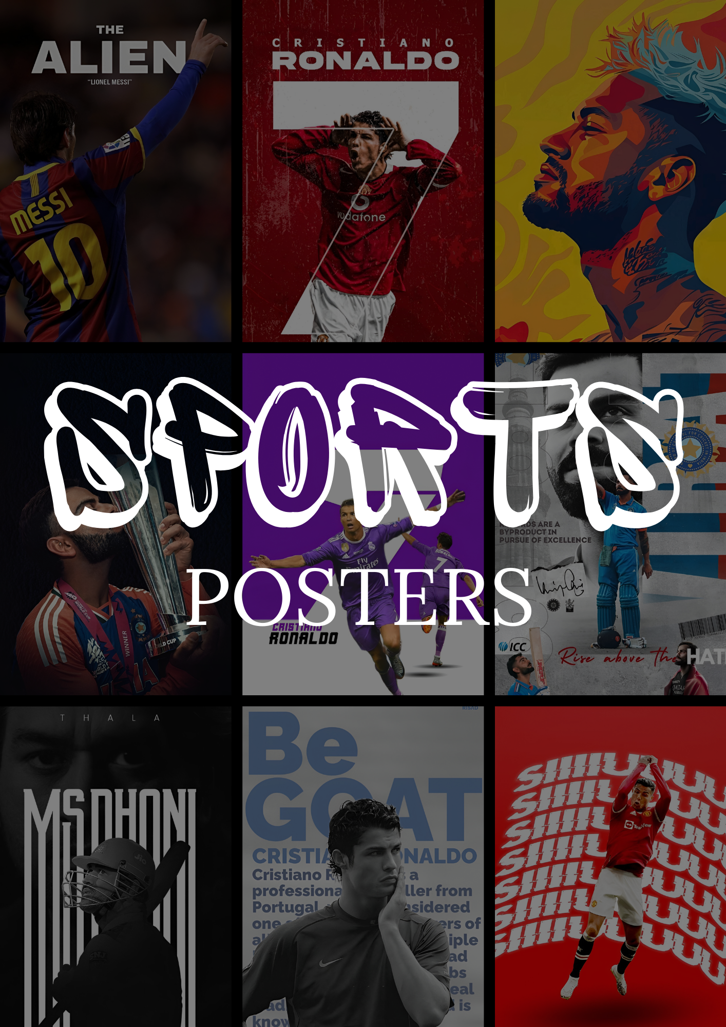 sports poster , cricket poster , football poster 