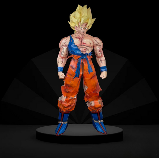 Legendary Warrior Goku 3D Papercraft Model – DIY Edition PITSSTOP