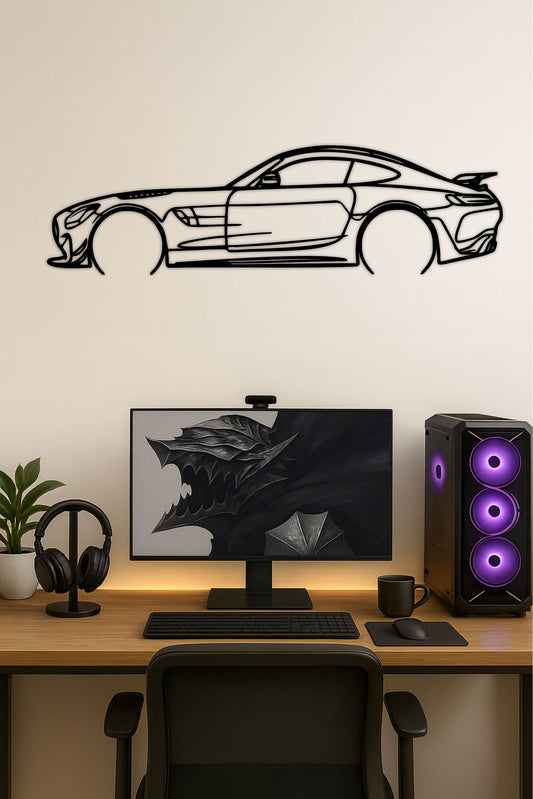 2022 Mercedes AMG GT R Silhouette Wall Art Pitsstop.in