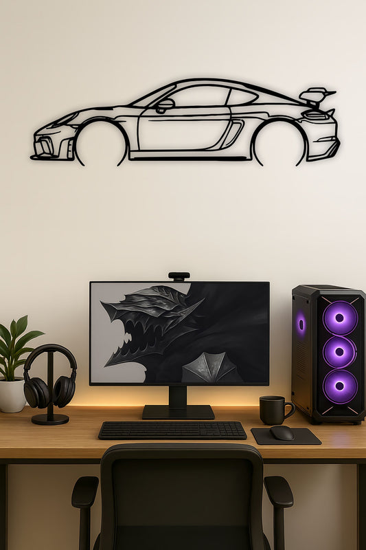 Porsche 2023 718 GT4 RS Silhouette Wall Art PITSSTOP