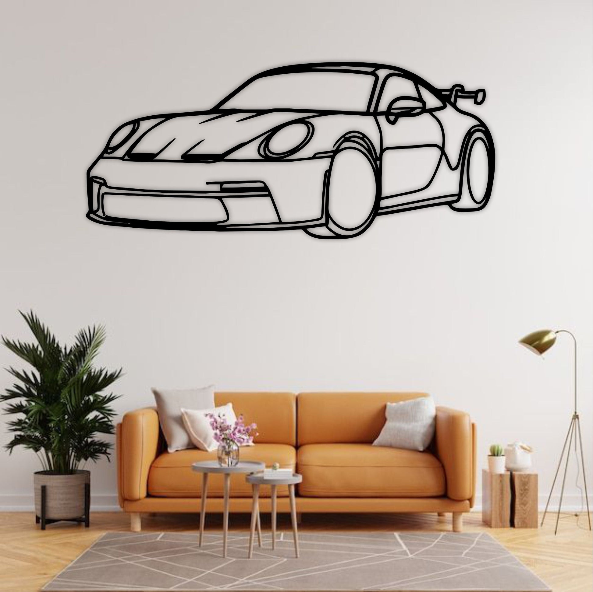Porsche 911 (992) GT3 2023 Diagonal Silhouette – Wall Art PITSSTOP