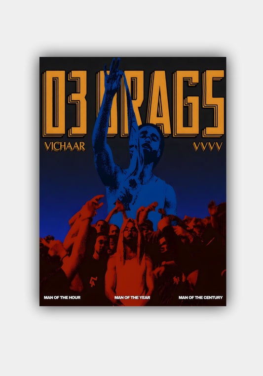 3 DRAGS -  by Vichaar - Music poster wall arts Pitsstop.in