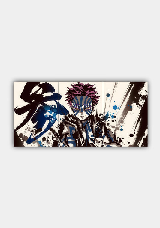 Akaza Demon Slayer - Split DesigAkaza Demon Slayer Split Design Poster – Premium Anime Wall Artn posters PITSSTOP