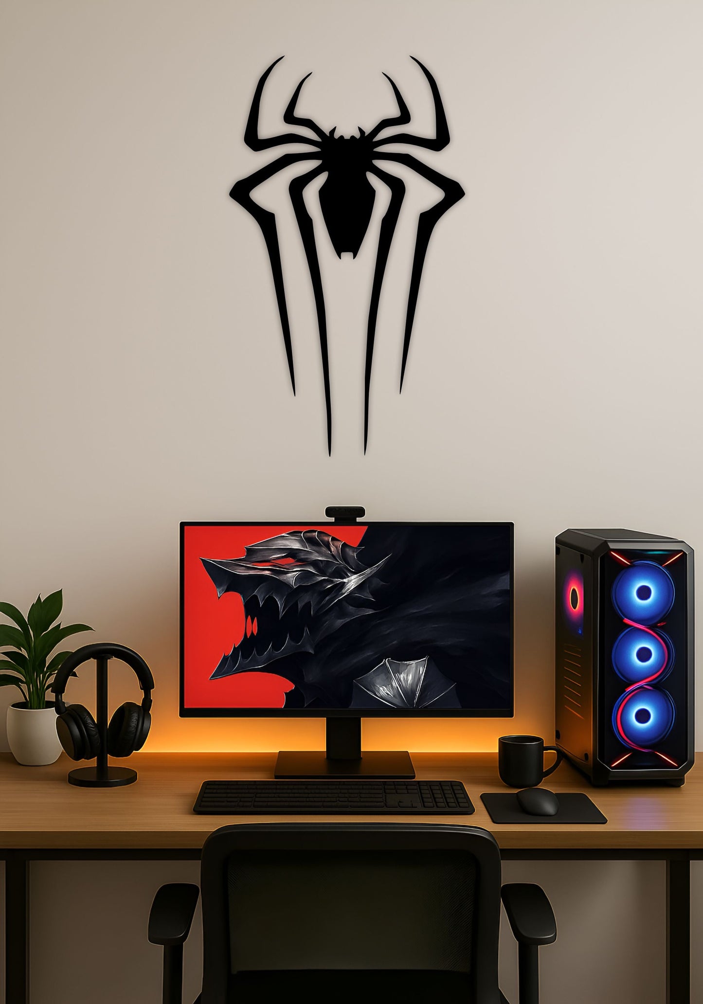 The Amazing Spider-Man LED Wall Art – Marvel Spider LED Light for Room Decor PITSSTOP
