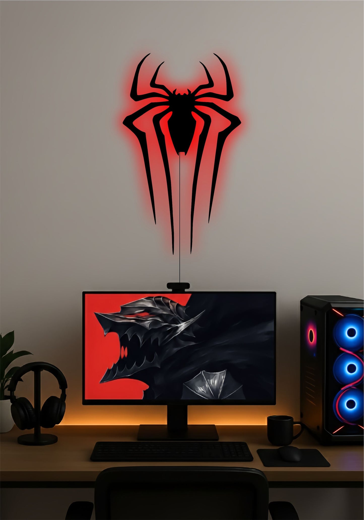 The Amazing Spider-Man LED Wall Art – Marvel Spider LED Light for Room Decor PITSSTOP