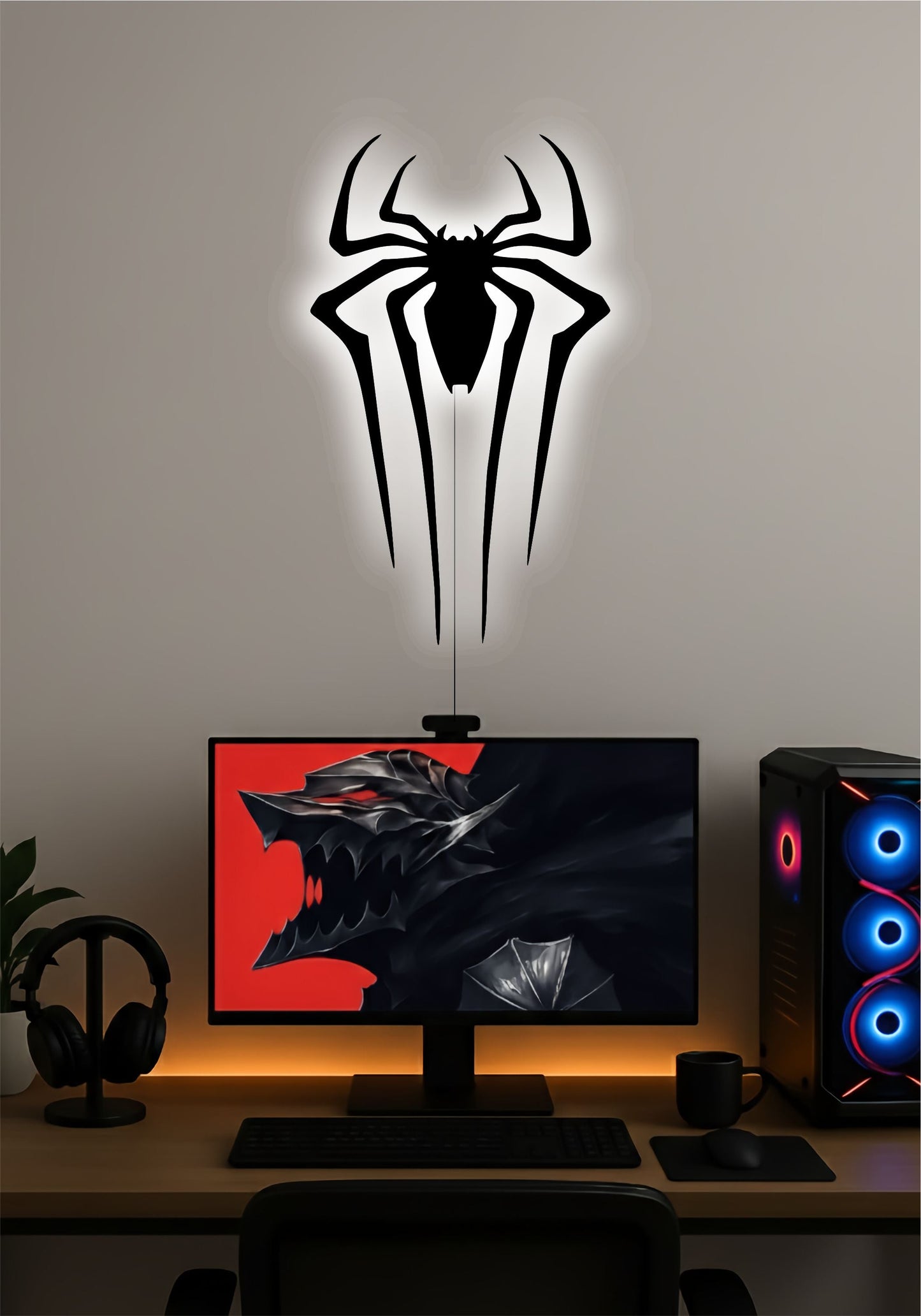 The Amazing Spider-Man LED Wall Art – Marvel Spider LED Light for Room Decor PITSSTOP