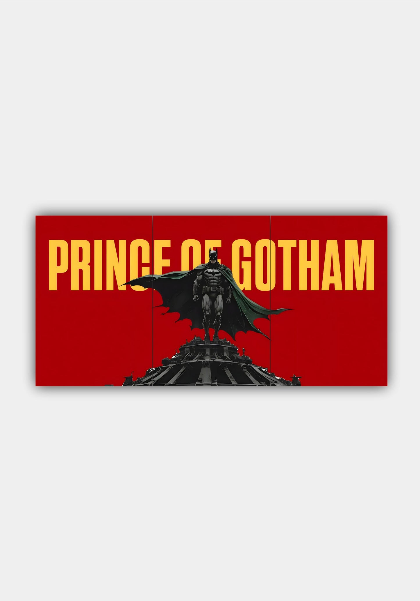 Batman Dark Knight Split Design Poster – DC Comics Superhero Wall Art PITSSTOP