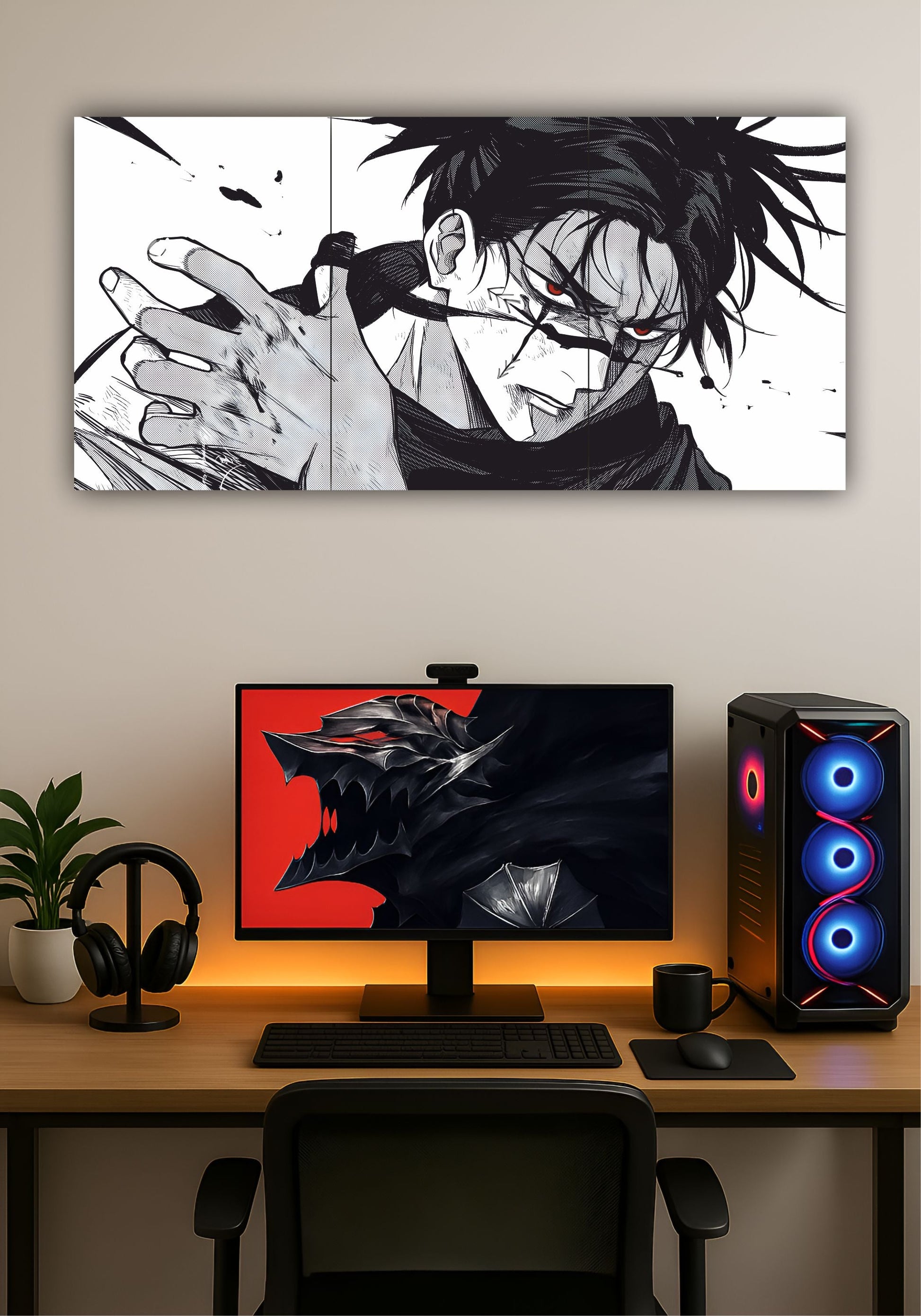 Choso Jujutsu Kaisen Split Design Poster – Premium Anime Wall Art PITSSTOP