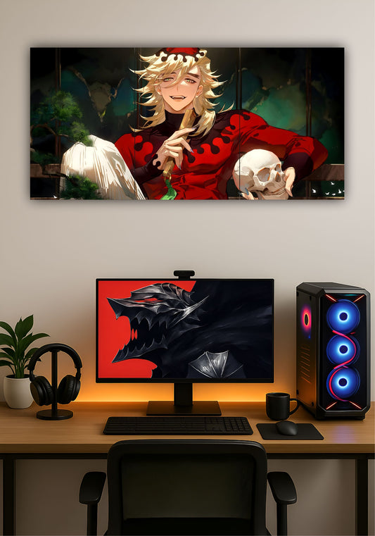 Doma Demon Slayer Split Design Poster – Premium Anime Wall Art PITSSTOP