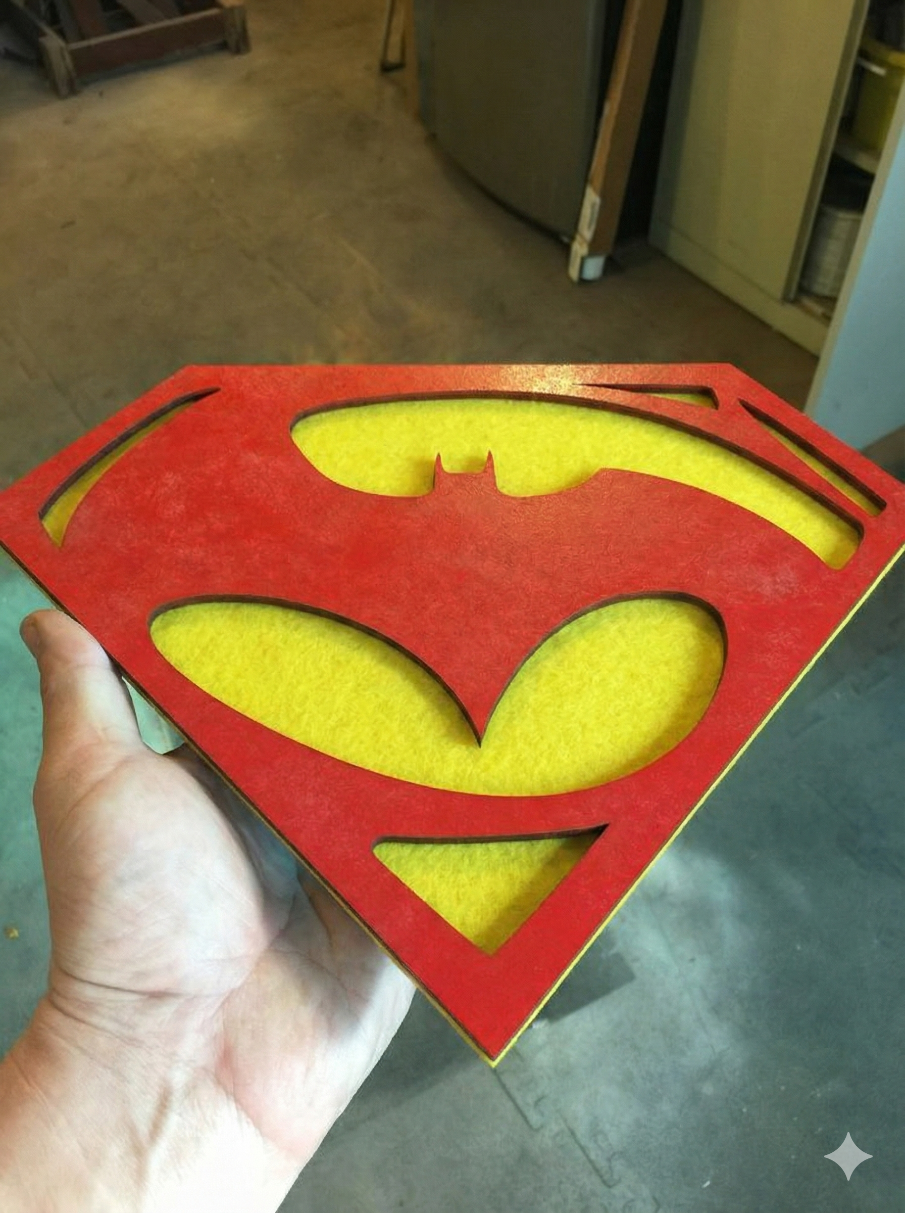 Superman Logo Wall Art – DC Superhero Wall Art for Room & Gaming Setup PITSSTOP