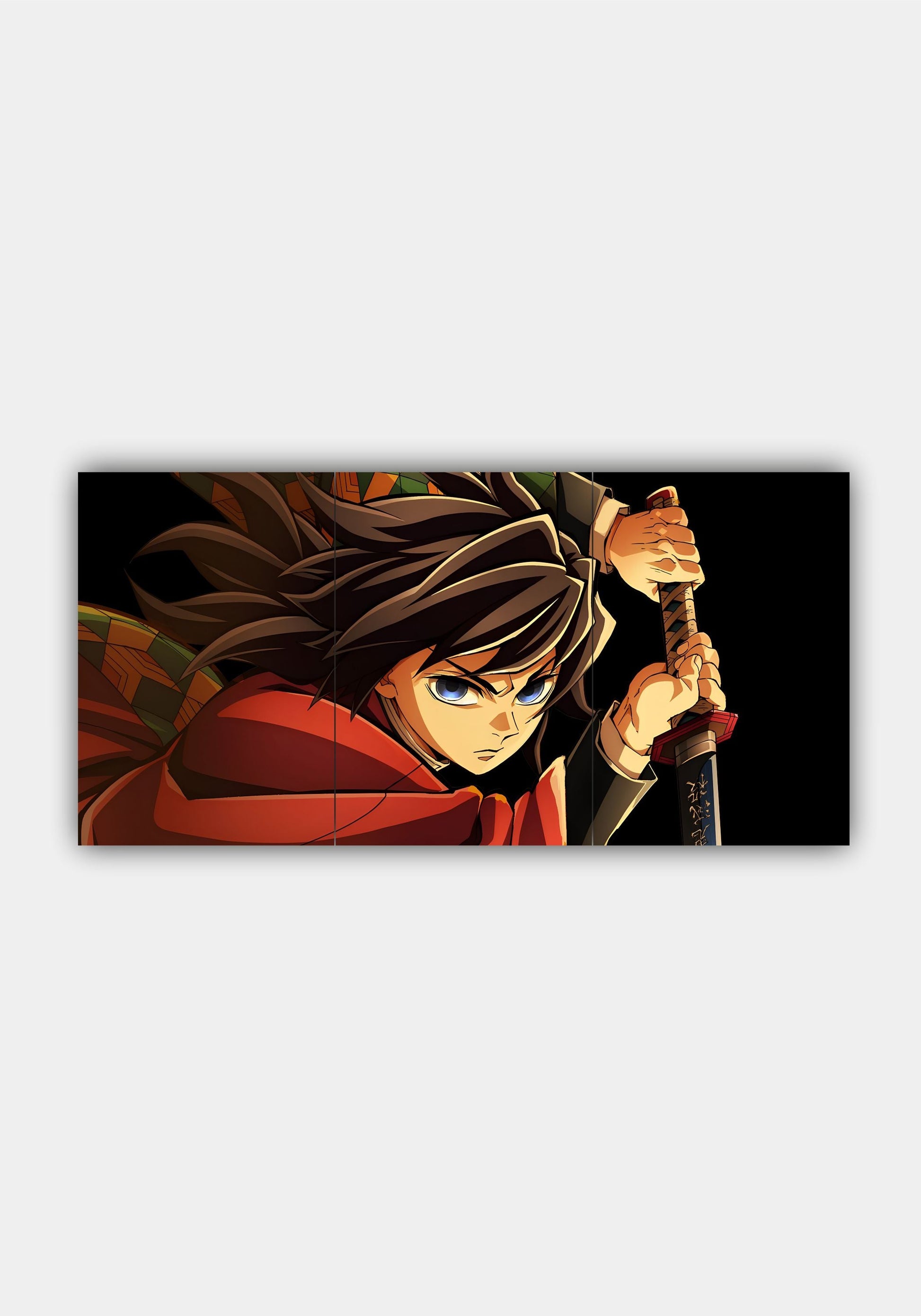 Giyu Tomioka Demon Slayer Split Design Poster – Premium Anime Wall Art PITSSTOP