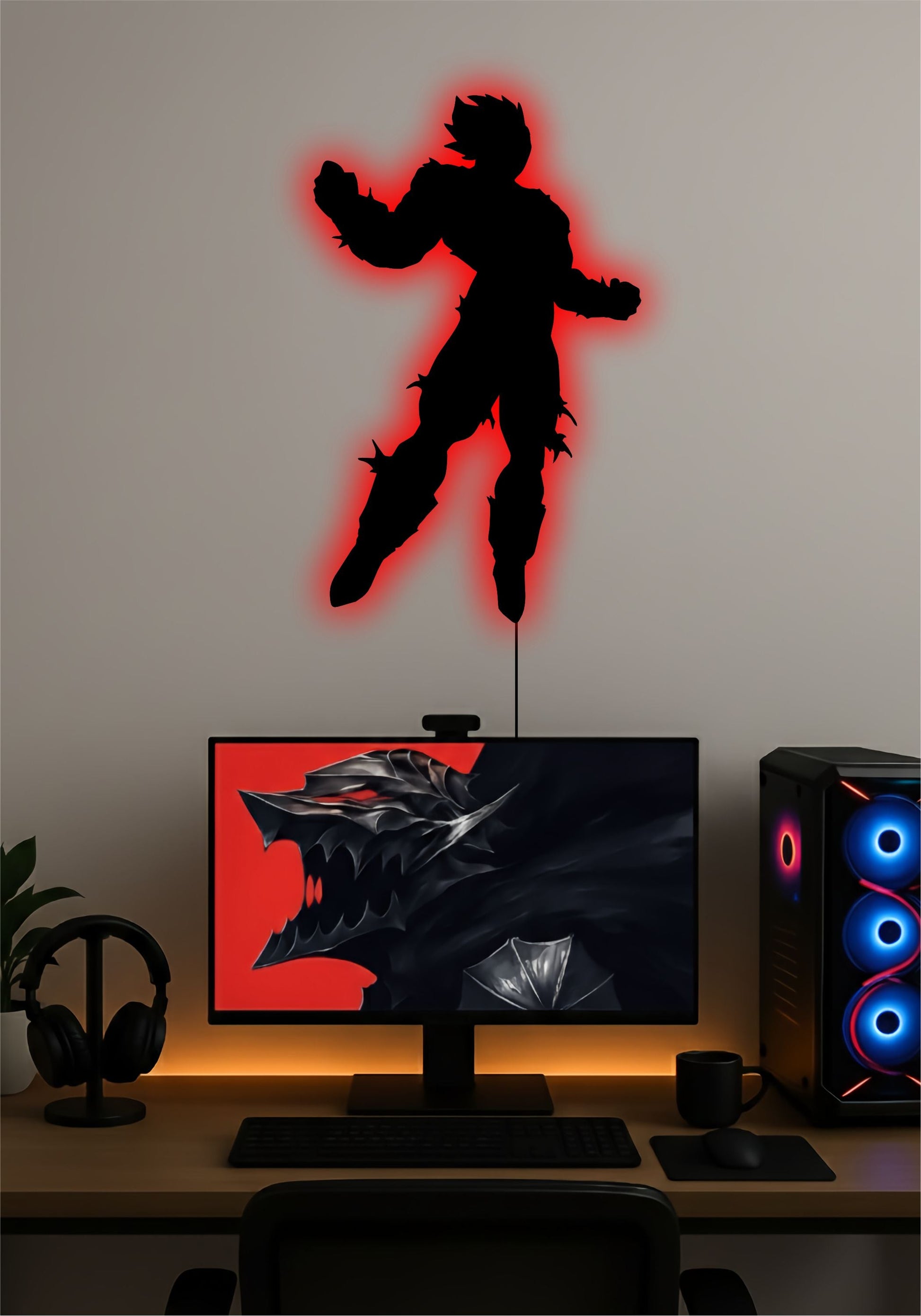 Gohan LED Wall Art – Dragon Ball Z Anime Light Sign Pitsstop