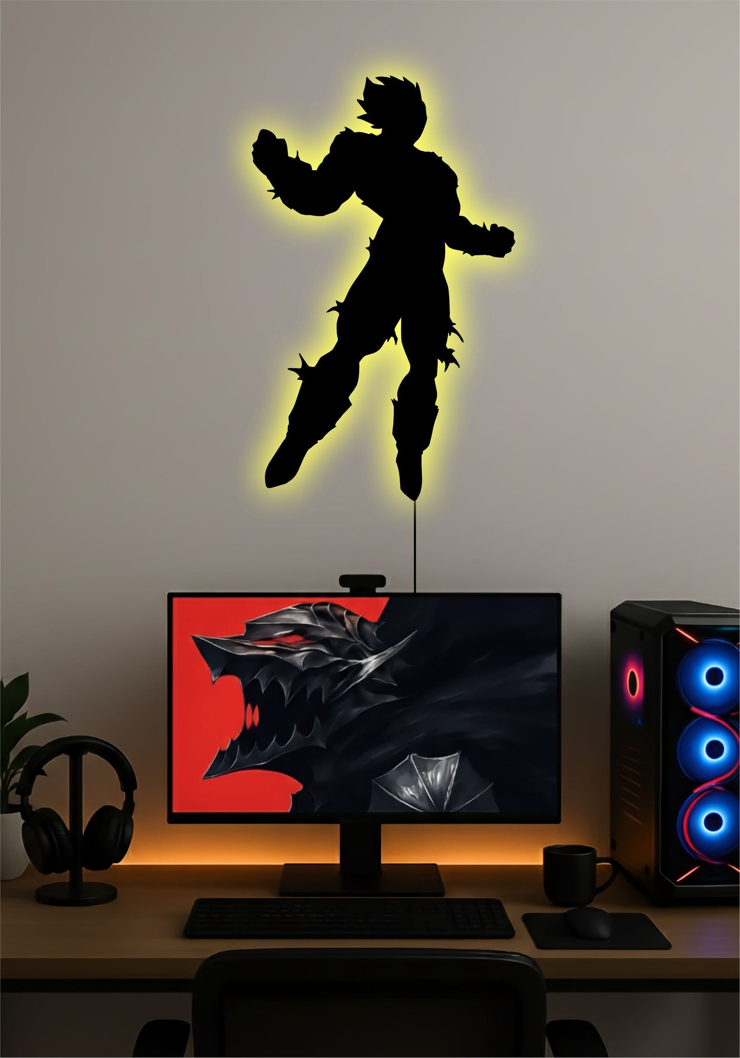 Gohan LED Wall Art – Dragon Ball Z Anime Light Sign Pitsstop