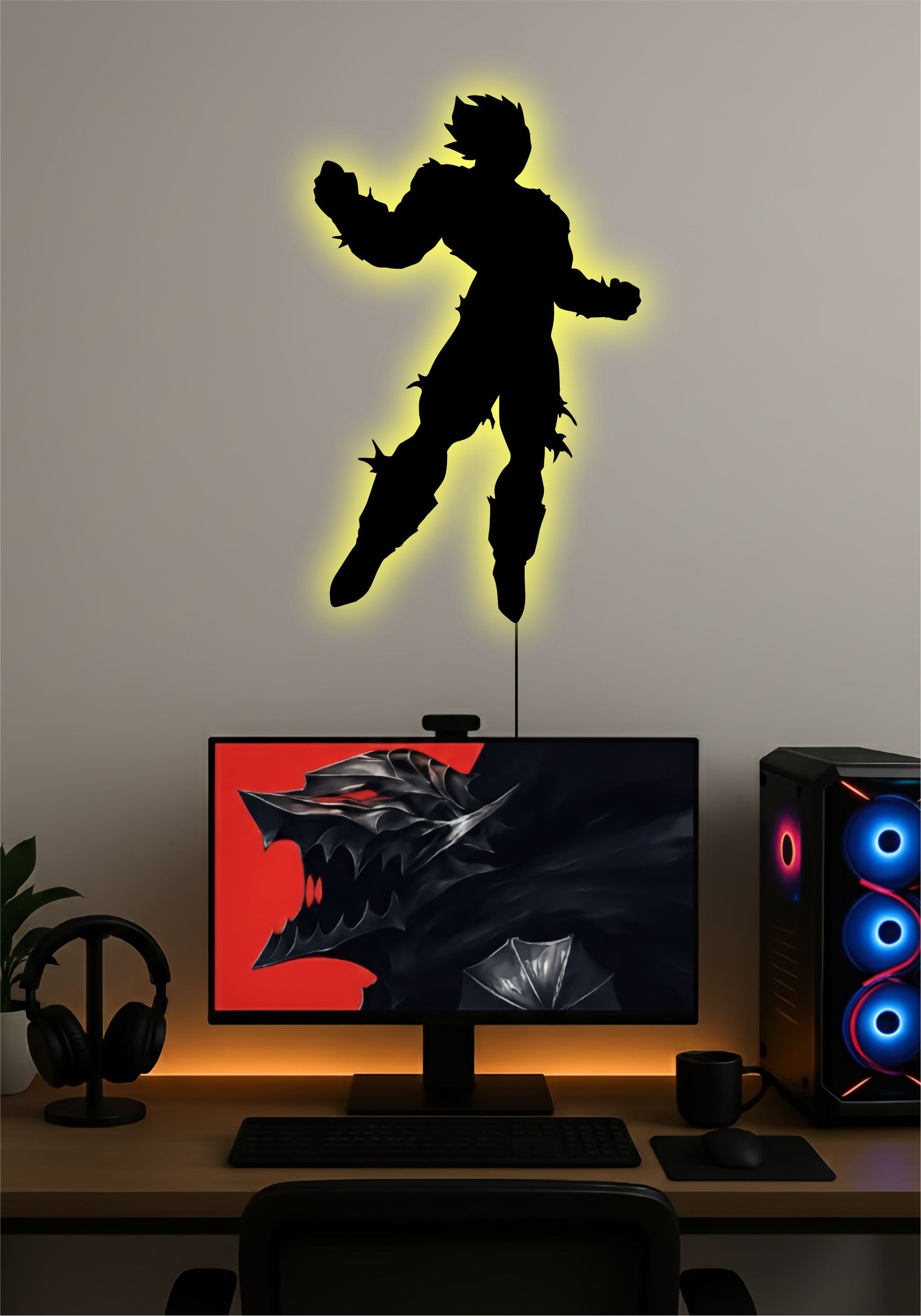 Gohan LED Wall Art – Dragon Ball Z Anime Light Sign Pitsstop