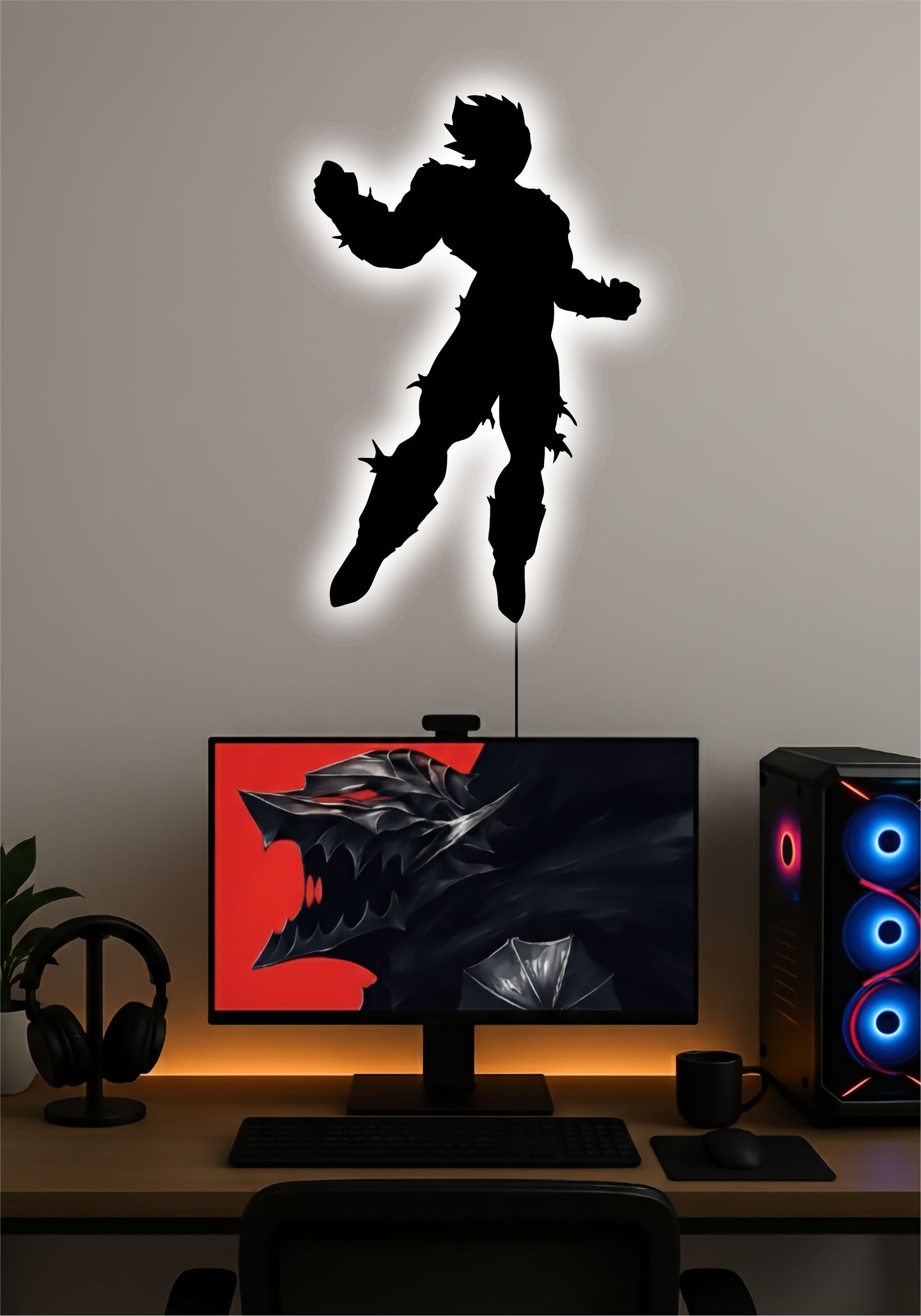 Gohan LED Wall Art – Dragon Ball Z Anime Light Sign Pitsstop