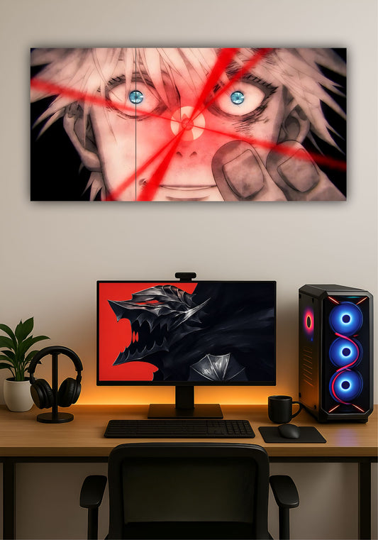 Gojo Satoru Jujutsu Kaisen Split Design Poster – Premium Anime Wall Art PITSSTOP