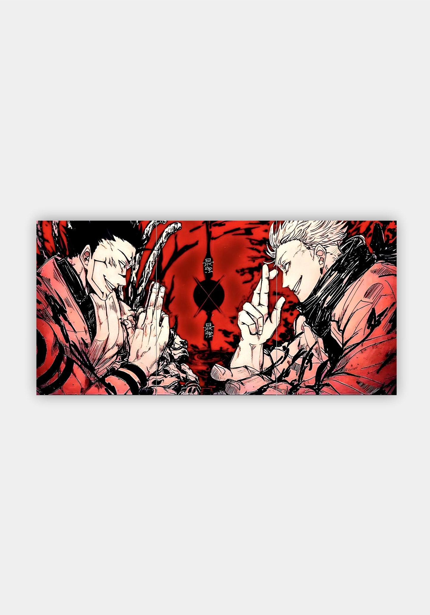 Gojo vs Sukuna Jujutsu Kaisen Split Design Poster – Premium Anime Wall Art PITSSTOP