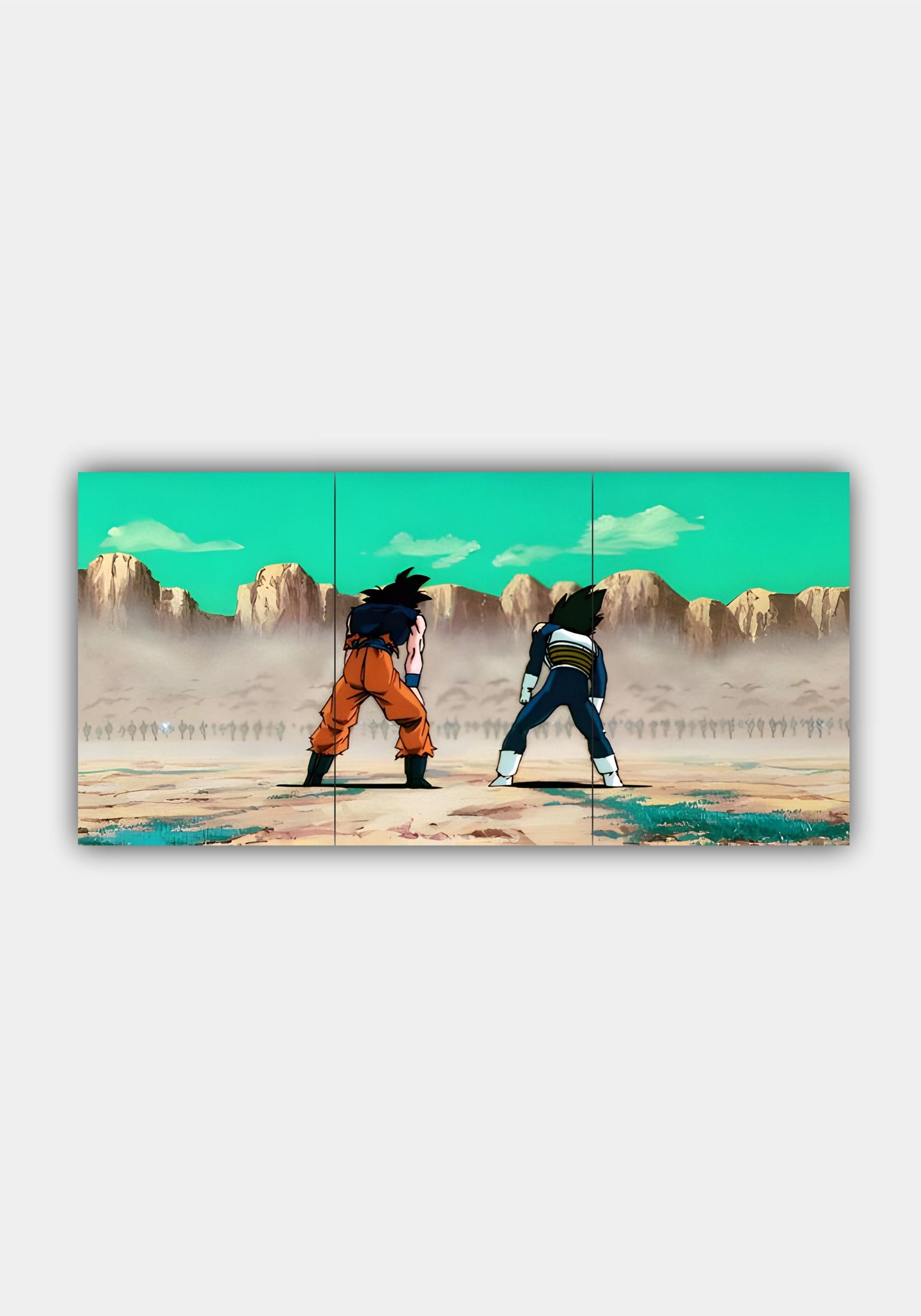 Goku & Vegeta Dragon Ball Split Design Poster – Premium Anime Wall Art PITSSTOP