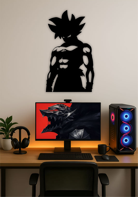 Goku LED Wall Art – Dragon Ball Z Anime LED Light Sign for Bedroom & Gaming Setup Pitsstop
