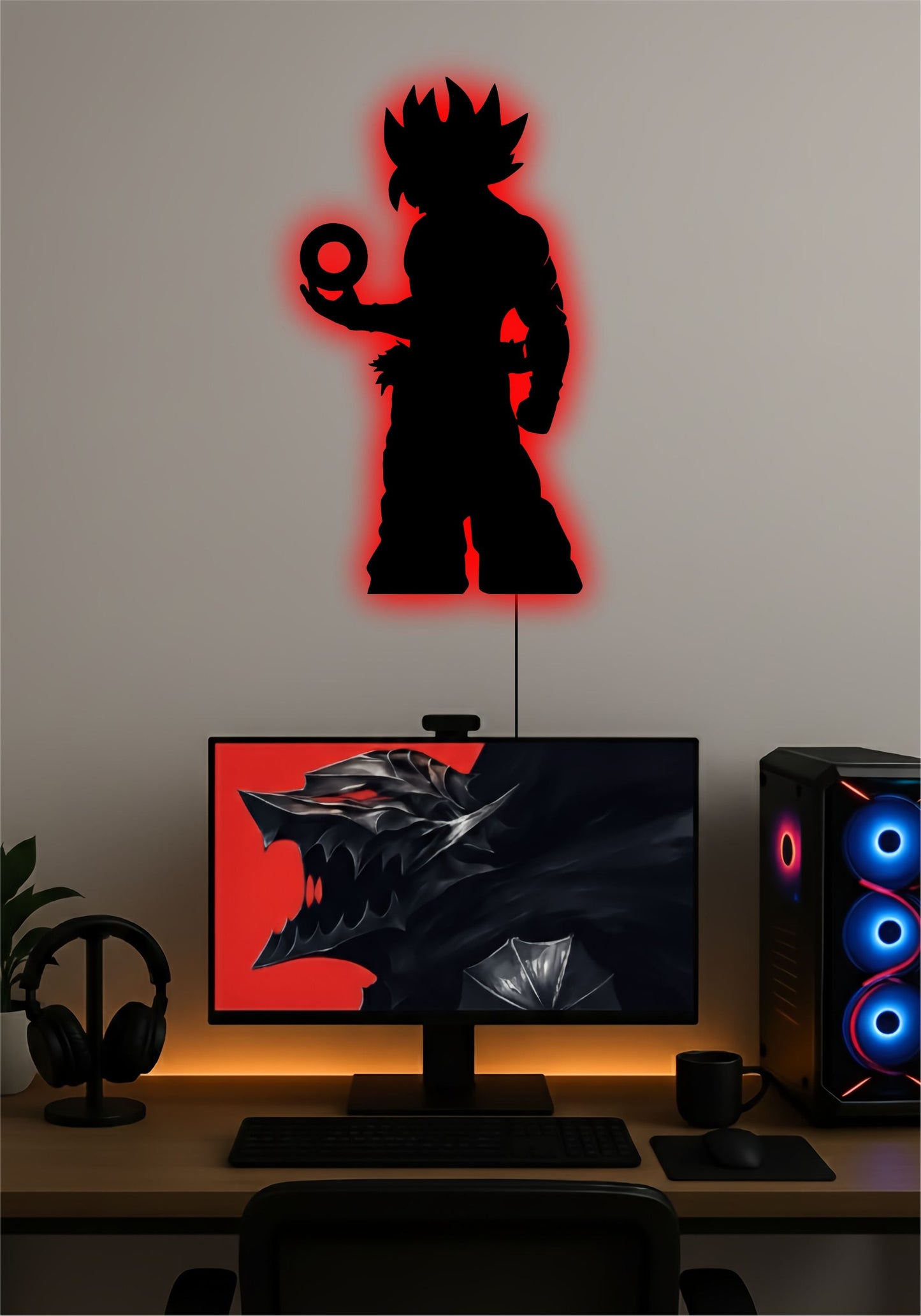 Goku LED Wall Art – Dragon Ball Z Anime Light Sign Pitsstop
