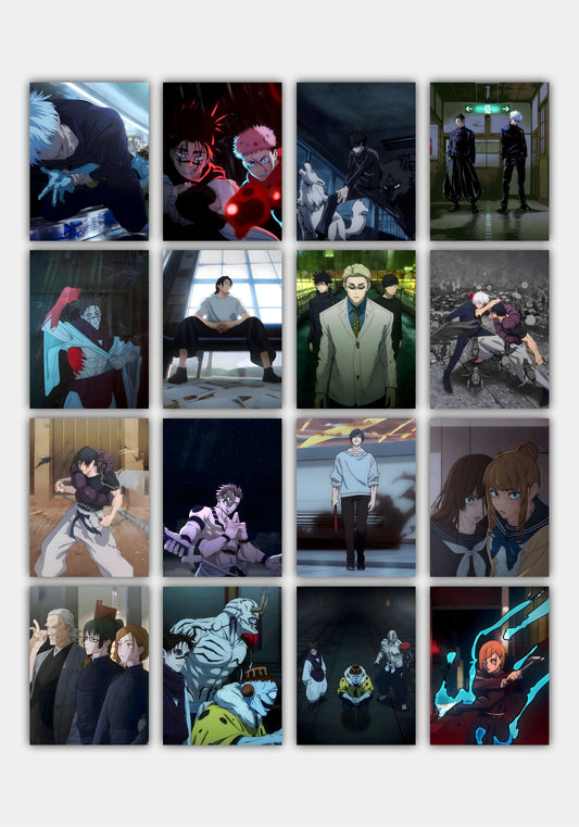 Jujutsu Kaisen Anime Wall Poster Set – 16 High-Quality Poster for Otaku Room Decor PITSSTOP