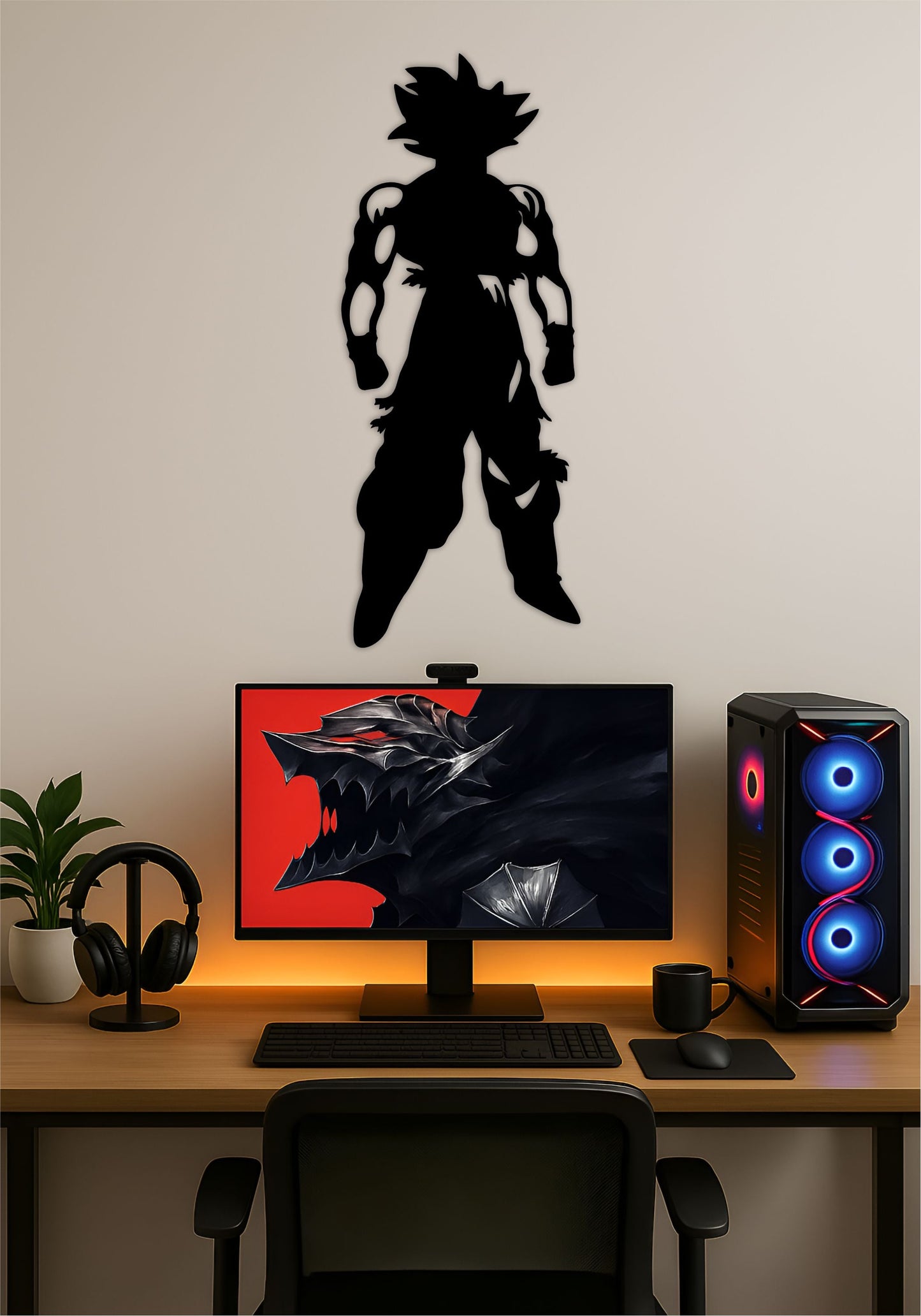 Kakarot LED Wall Art – Dragon Ball Z Goku Anime Light Sign Pitsstop