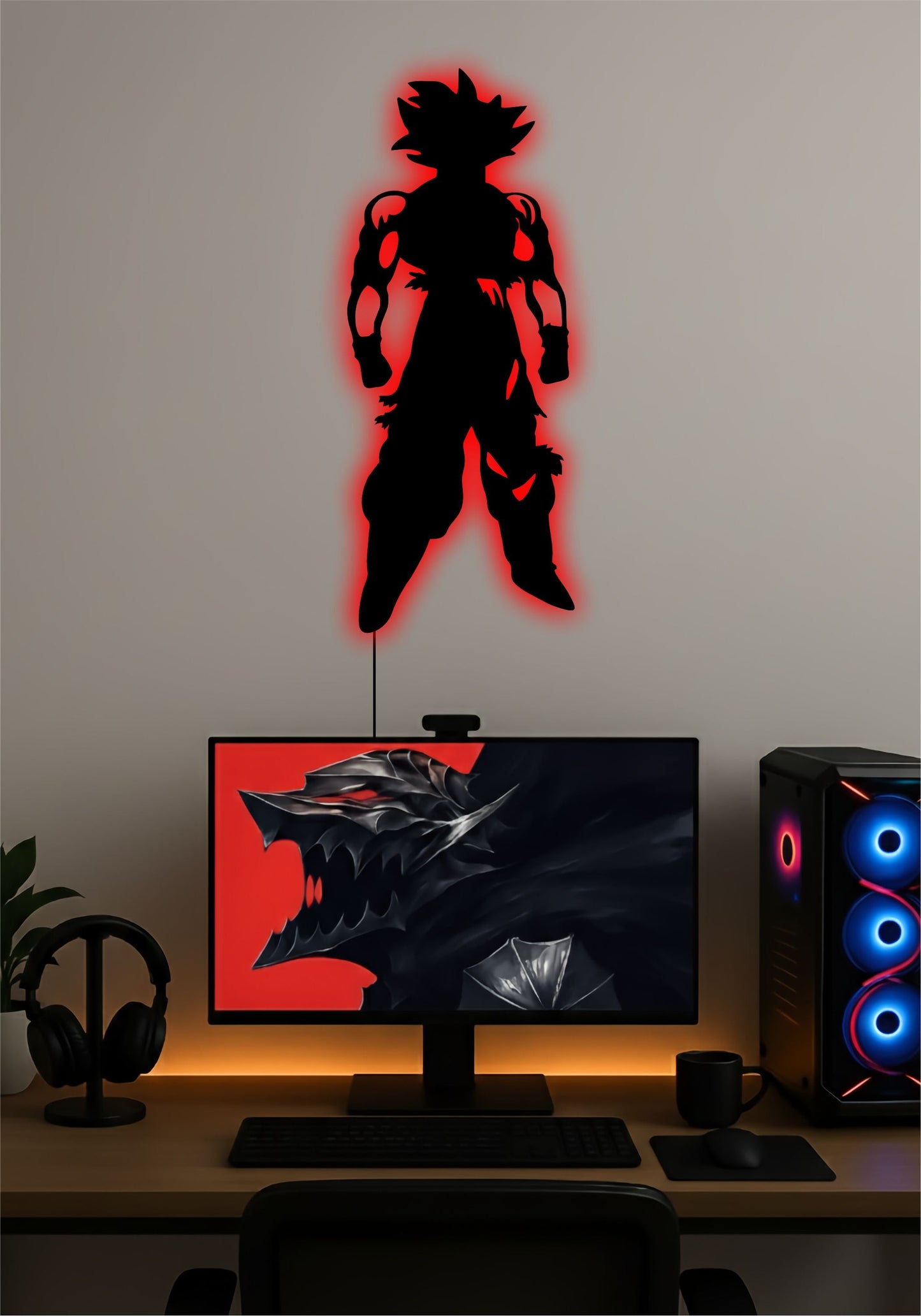Kakarot LED Wall Art – Dragon Ball Z Goku Anime Light Sign Pitsstop