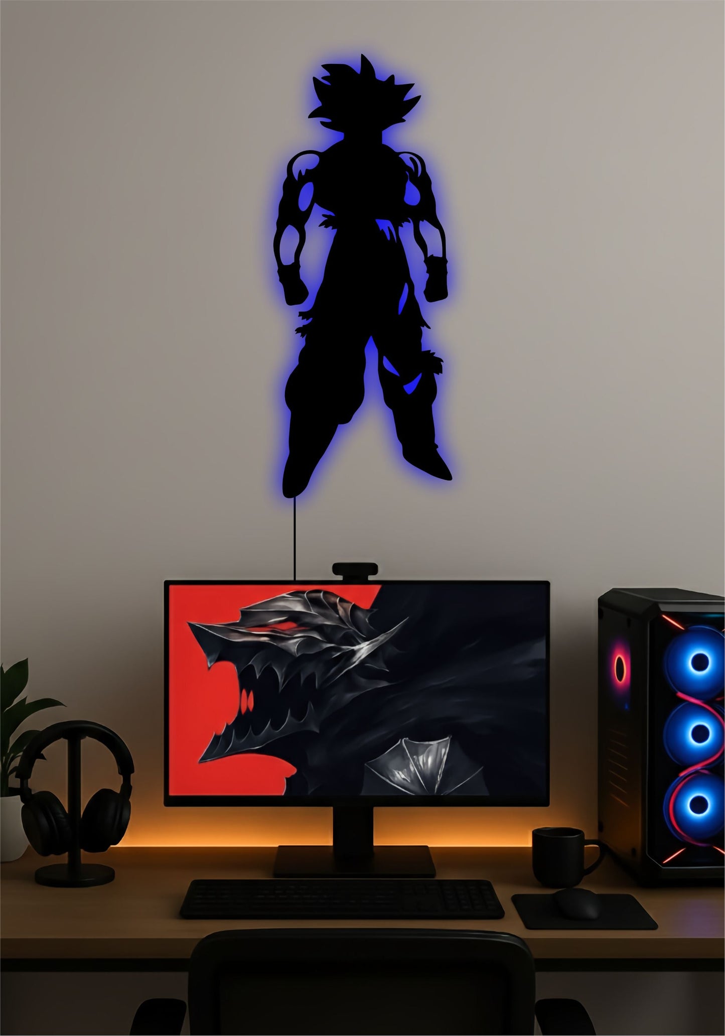 Kakarot LED Wall Art – Dragon Ball Z Goku Anime Light Sign Pitsstop