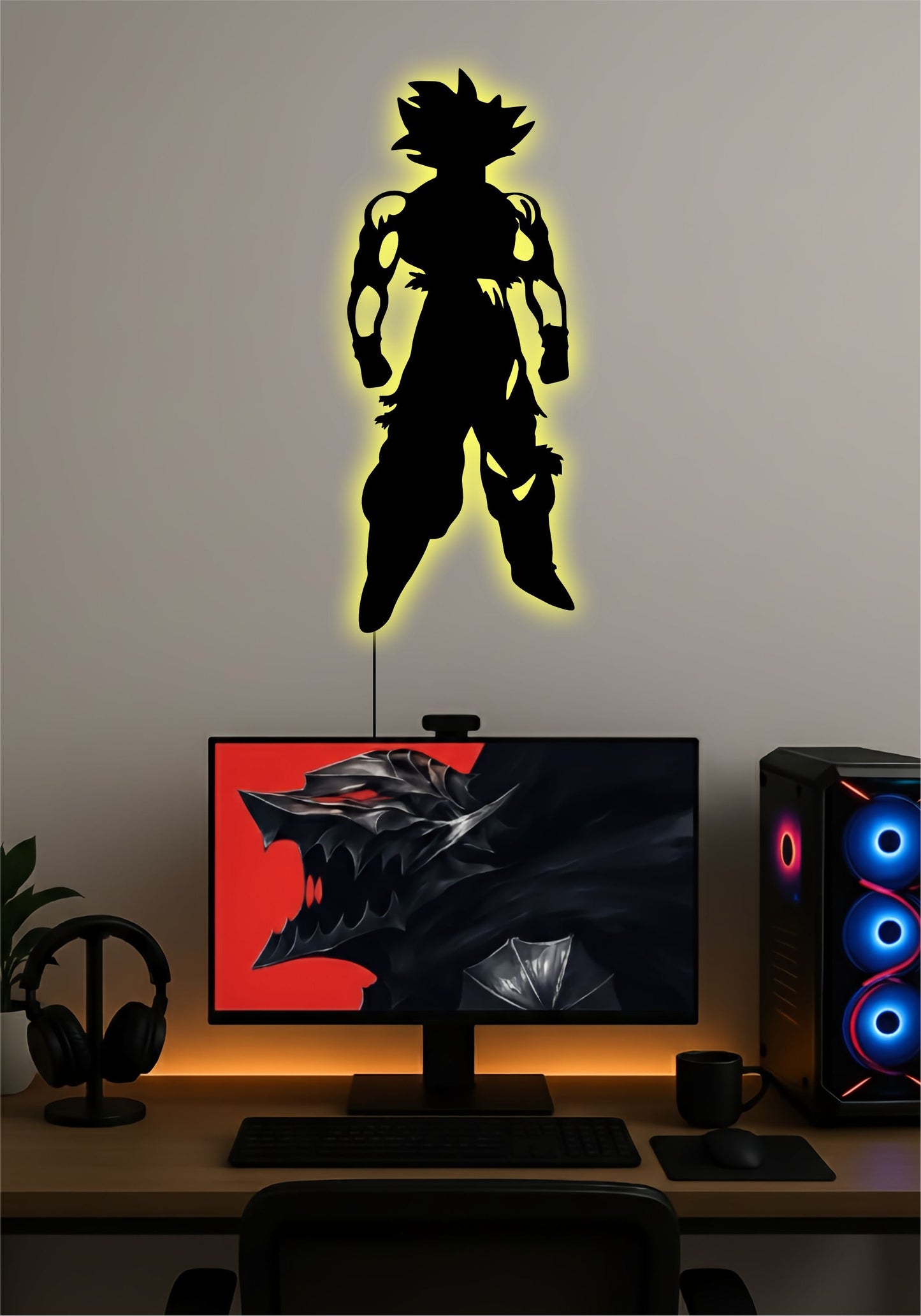 Kakarot LED Wall Art – Dragon Ball Z Goku Anime Light Sign Pitsstop