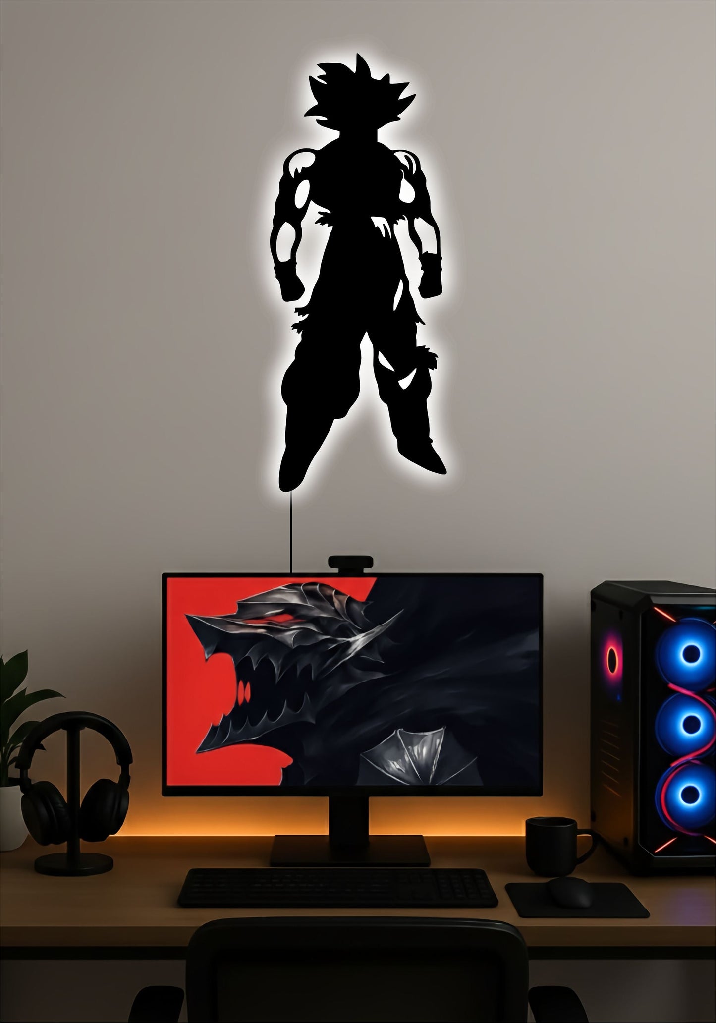Kakarot LED Wall Art – Dragon Ball Z Goku Anime Light Sign Pitsstop