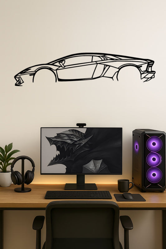 Lamborghini Centenario Silhouette Wall Art Pitsstop.in