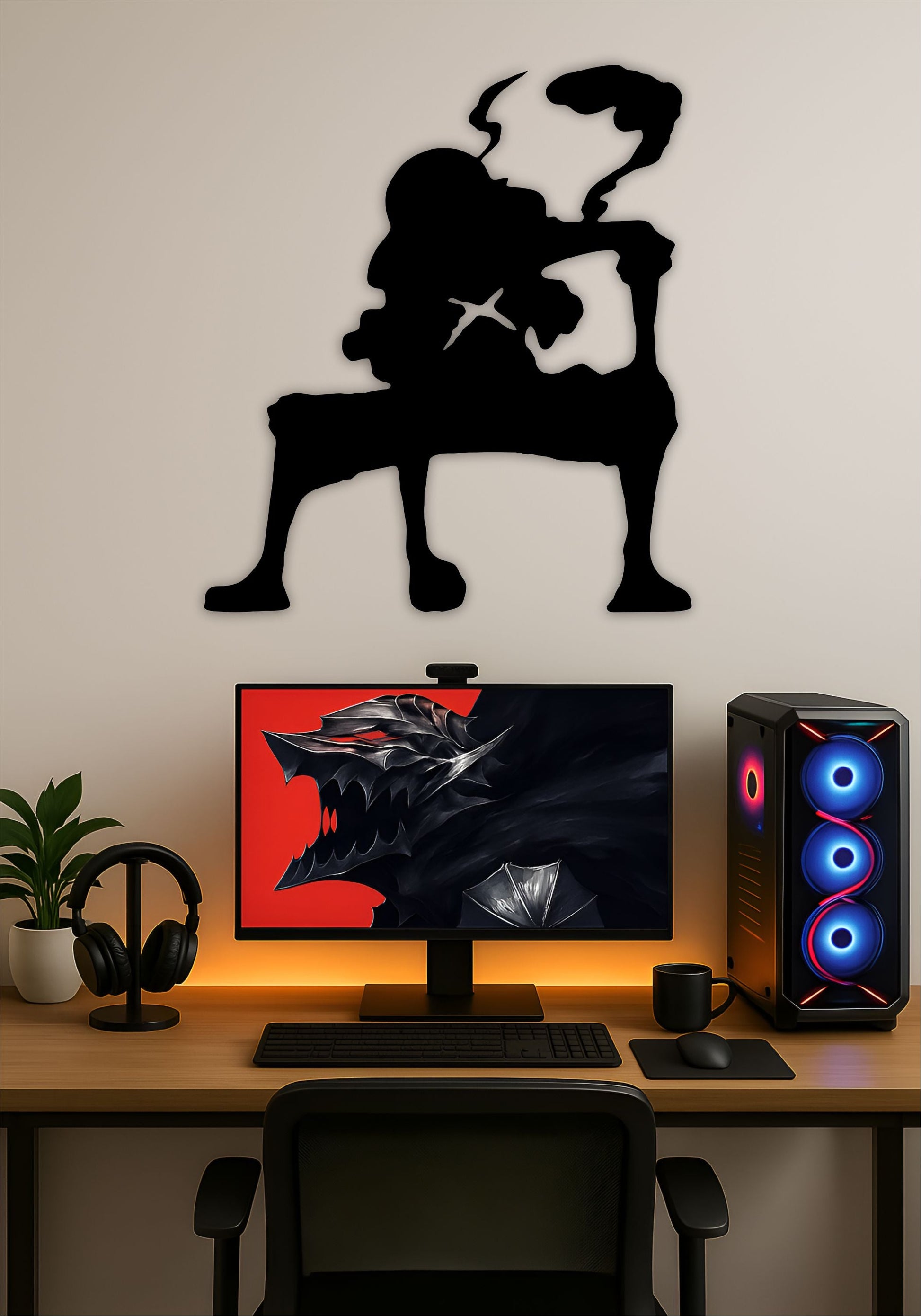 Luffy LED Wall Art – One Piece Anime Light Sign Pitsstop