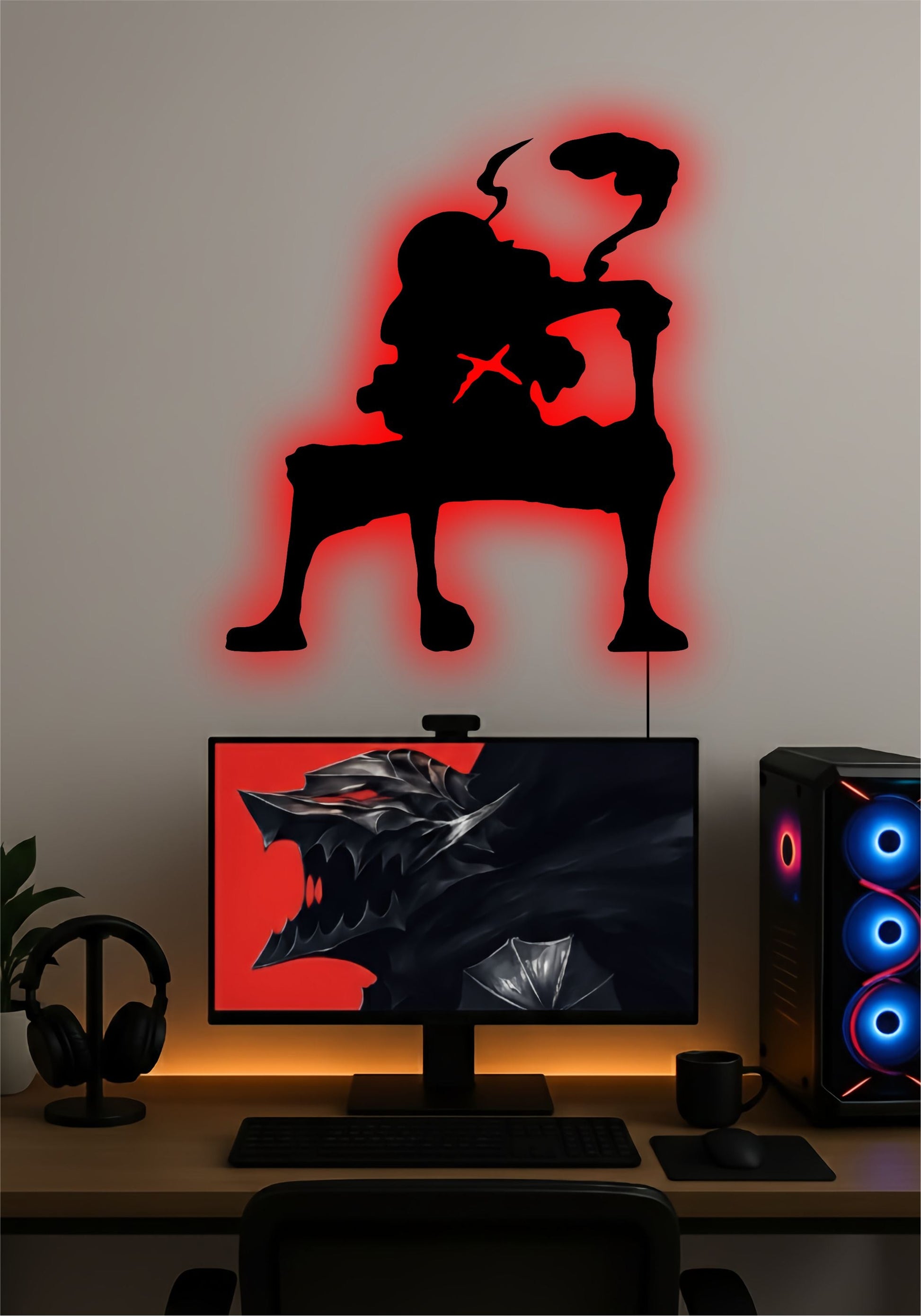 Luffy LED Wall Art – One Piece Anime Light Sign Pitsstop