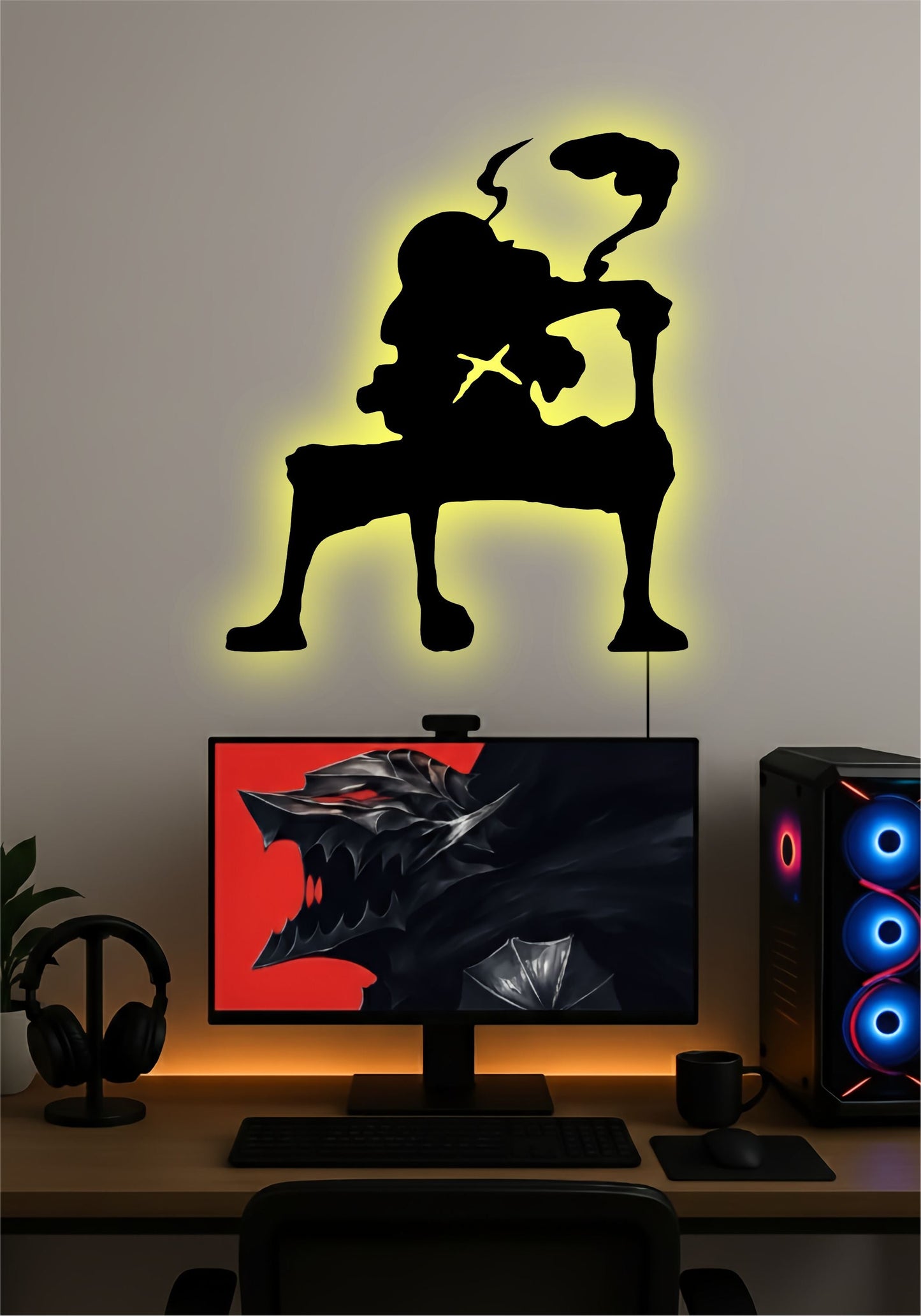 Luffy LED Wall Art – One Piece Anime Light Sign Pitsstop