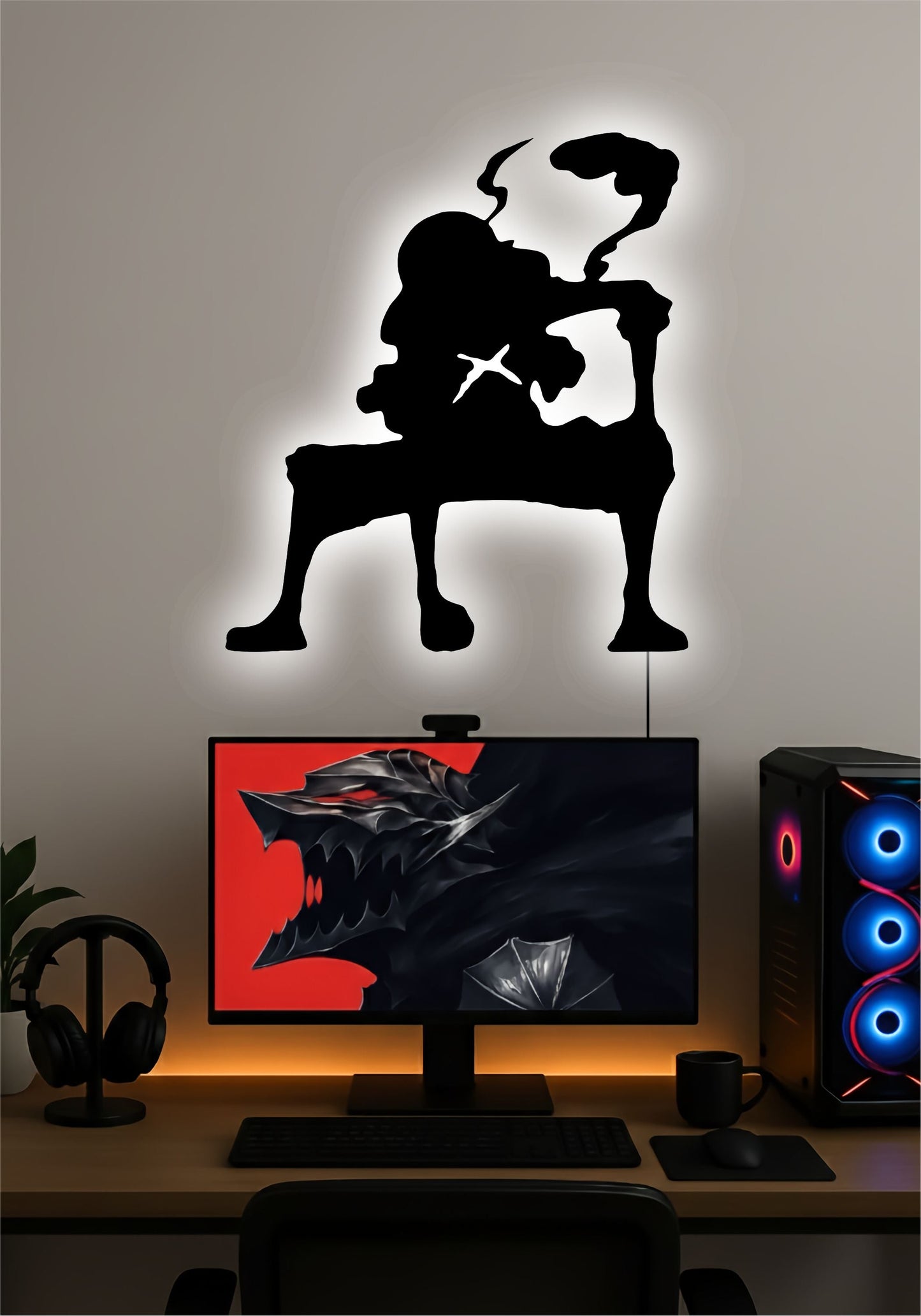 Luffy LED Wall Art – One Piece Anime Light Sign Pitsstop