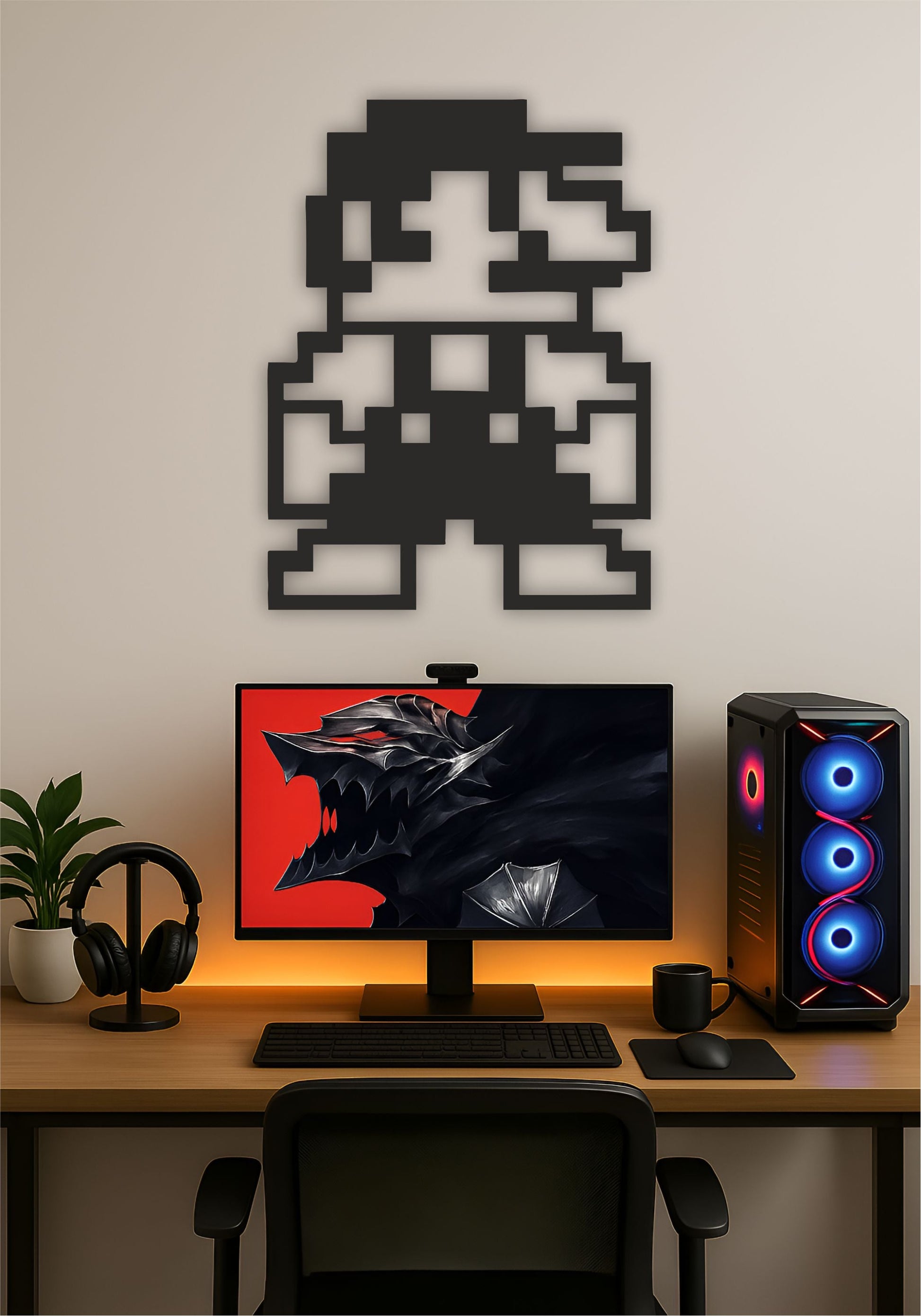 Mario LED Wall Art – Super Mario Bros. Video Game Light Sign Pitsstop