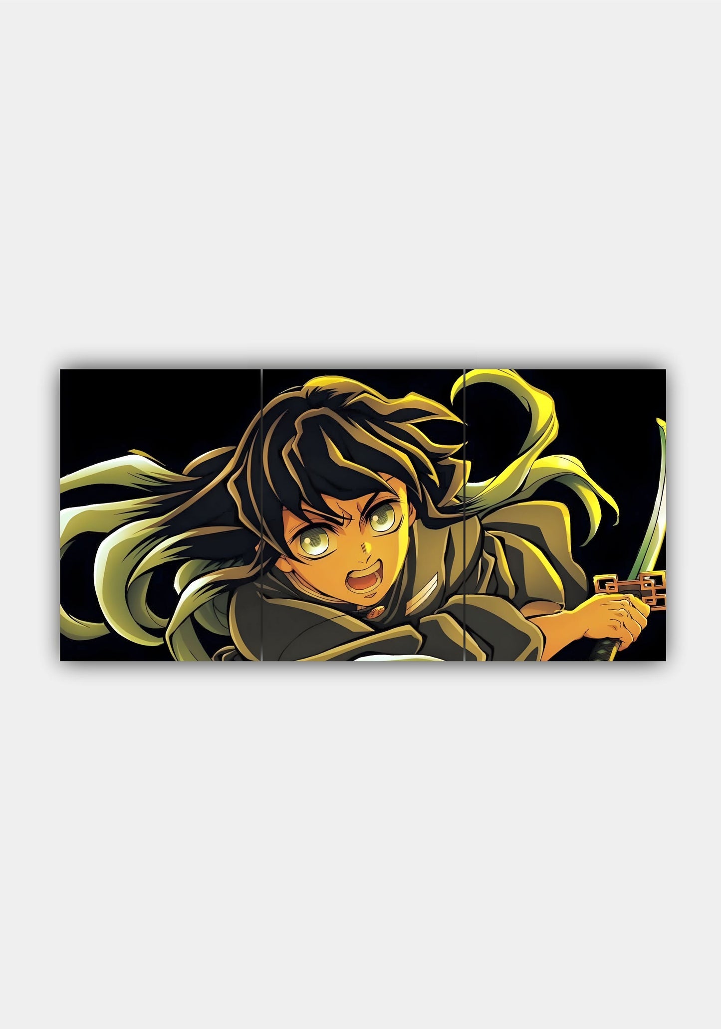Muichiro Tokito Demon Slayer Split Design Poster – Three Panel Premium Anime Wall Art PITSSTOP