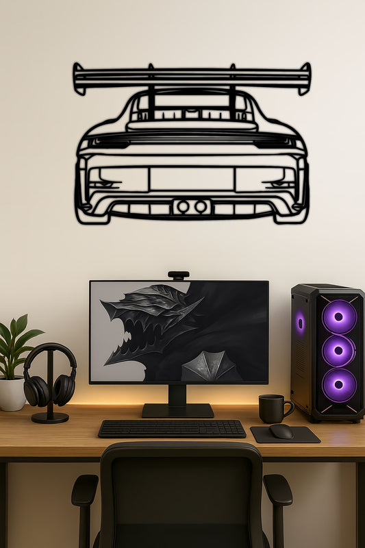 Porsche 911 (992) GT3 RS Rear Silhouette Wall Art Pitsstop.in