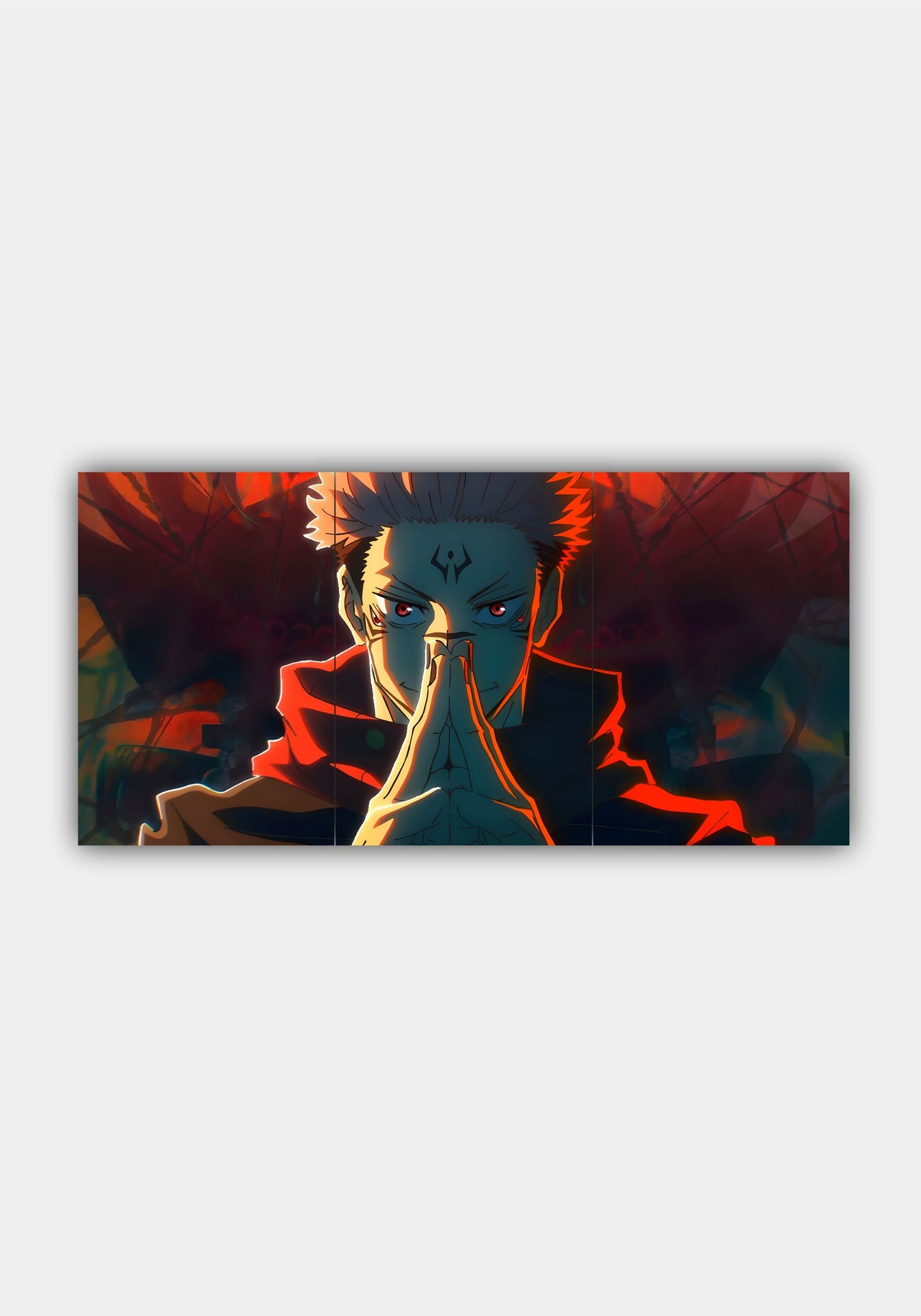 Ryomen Sukuna Jujutsu Kaisen Split Design Poster – Anime Wall Art Decor PITSSTOP